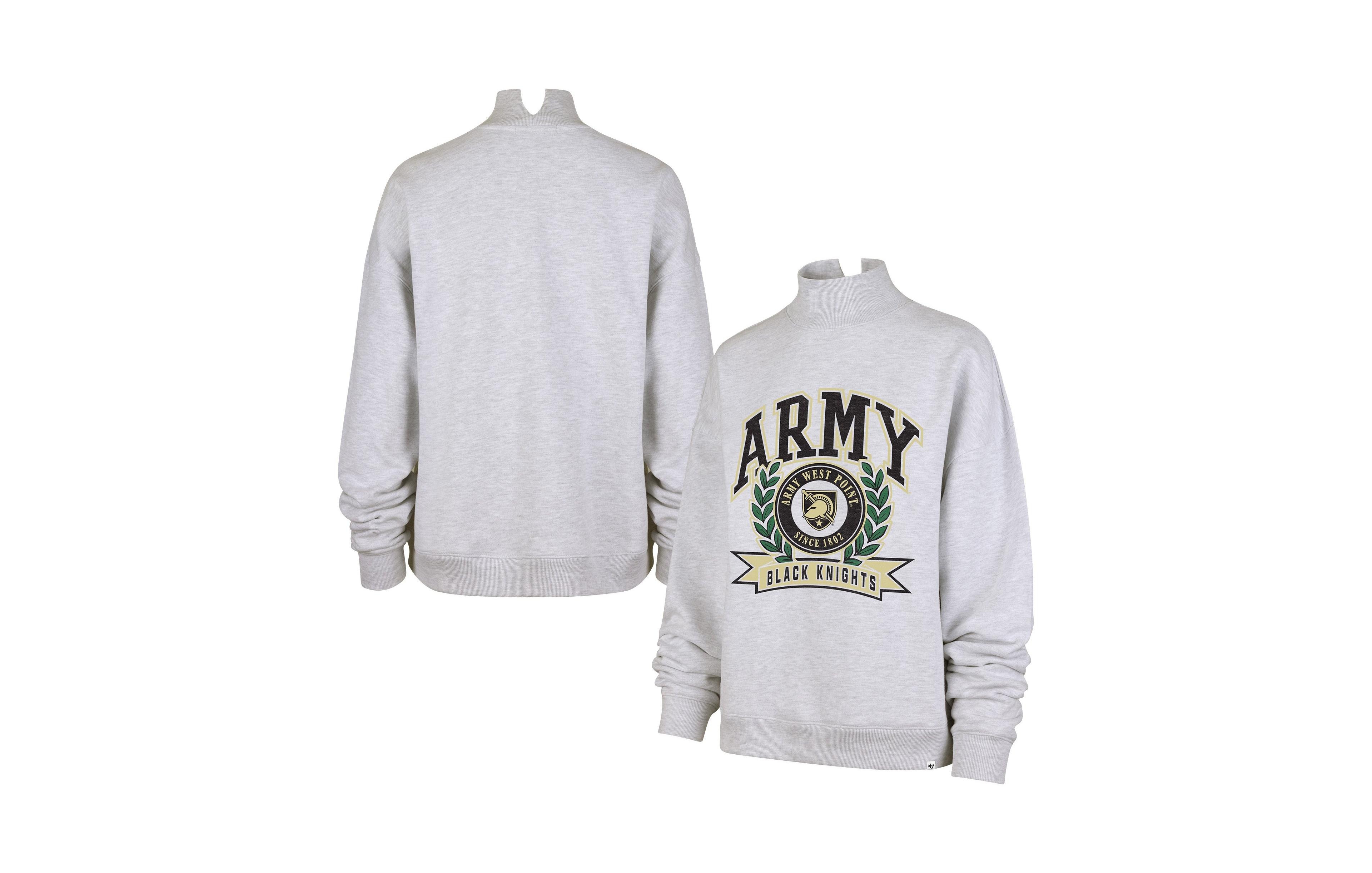 '47 Brand Women's Laurel Arch Army Black Knights Mock Neck Dropped-Shoulder Sweatshirt