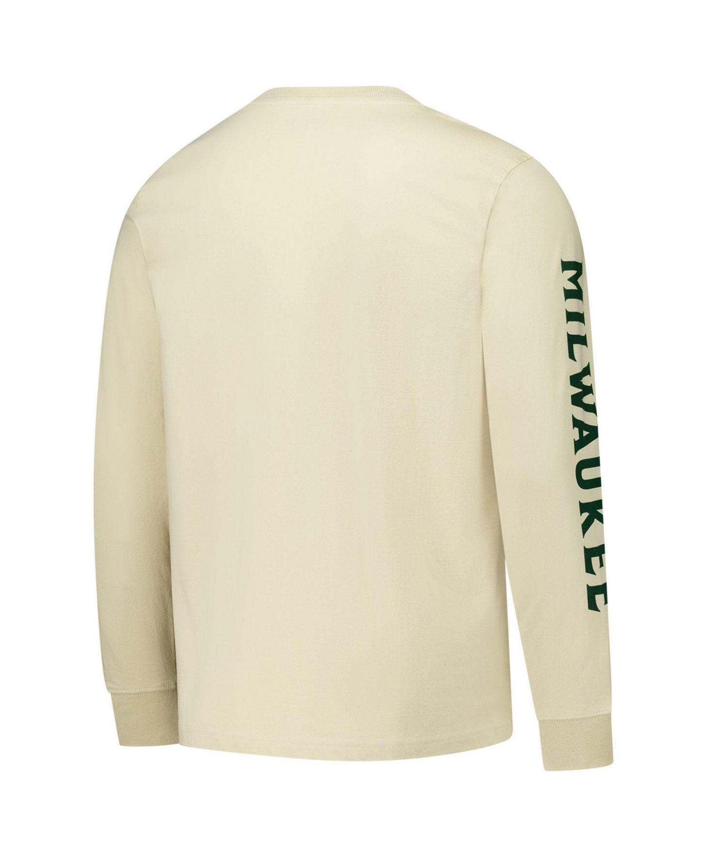 Футболка Sportiqe Cream Milwaukee Bucks Wales Heavyweight Pocket Long Sleeve — фото 3