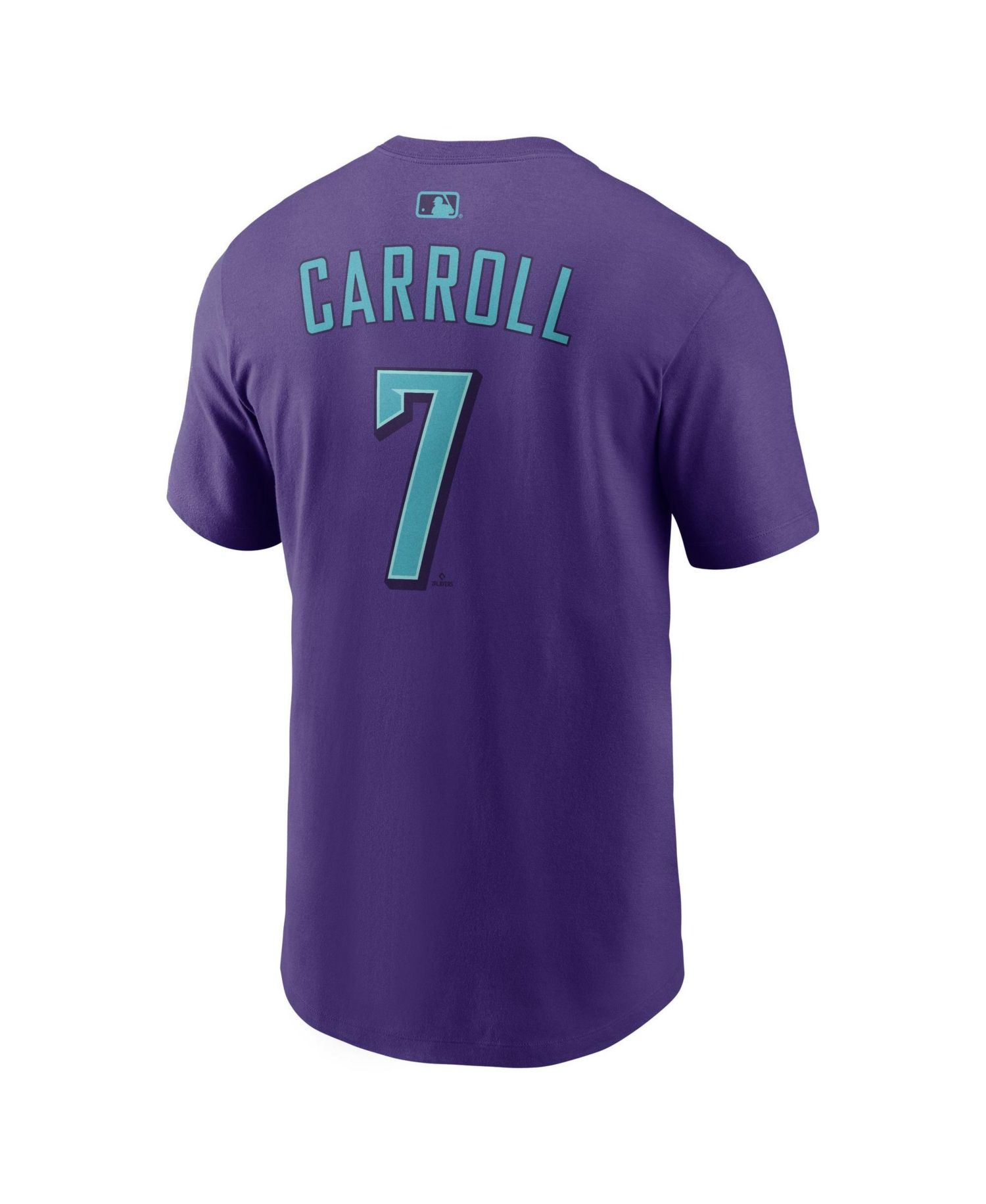 Men's Corbin Carroll Purple Arizona Diamondbacks City Connect Name & Number T-Shirt