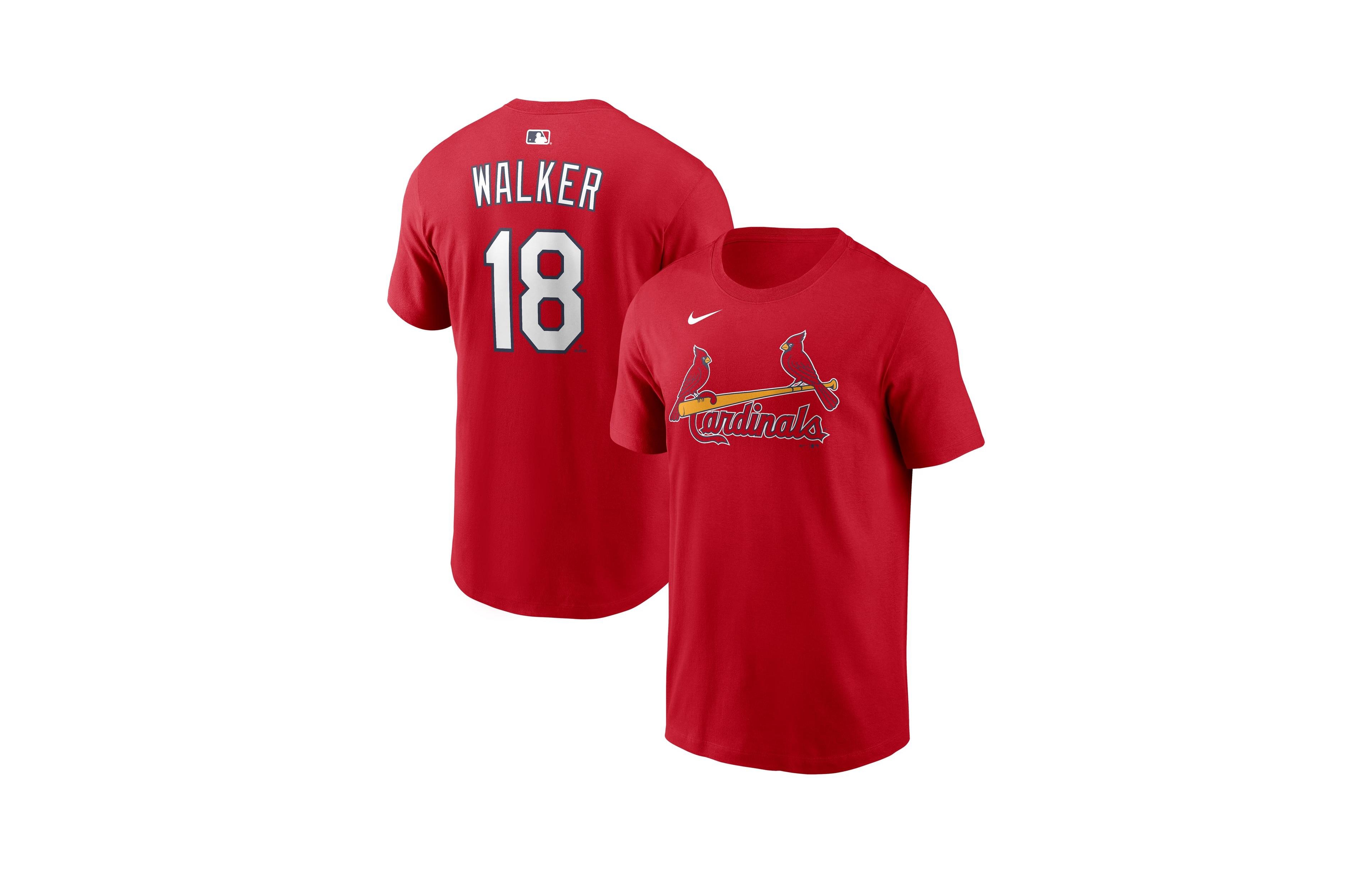 Nike Men's St. Louis Cardinals Jordan Walker Name & Number Cotton T-Shirt