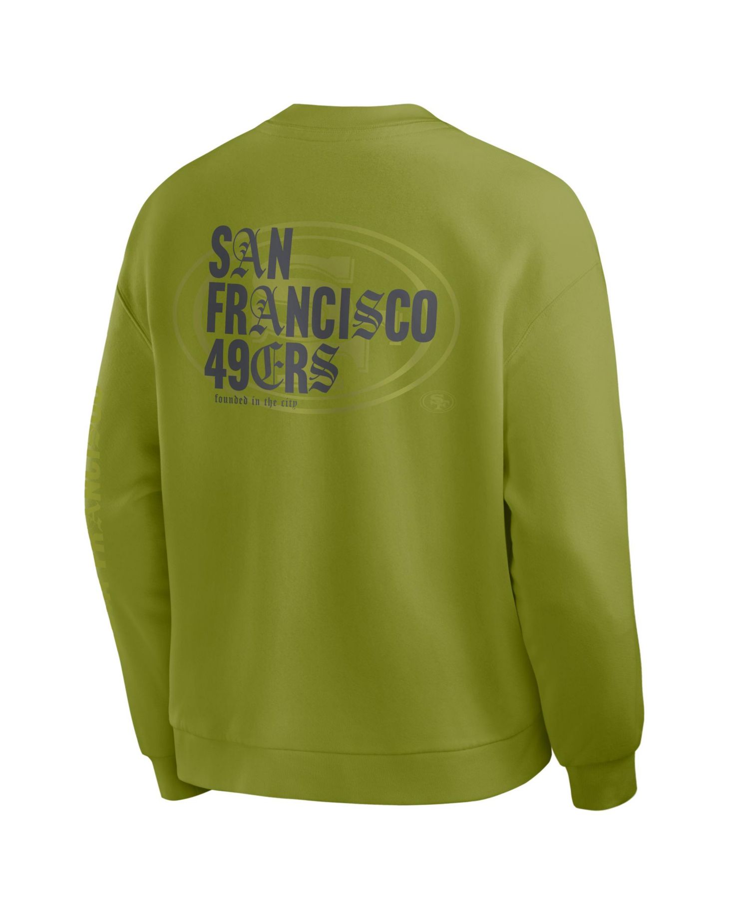 Men's Green San Francisco 49ers Oversized Type Play Multi Sweatshirt