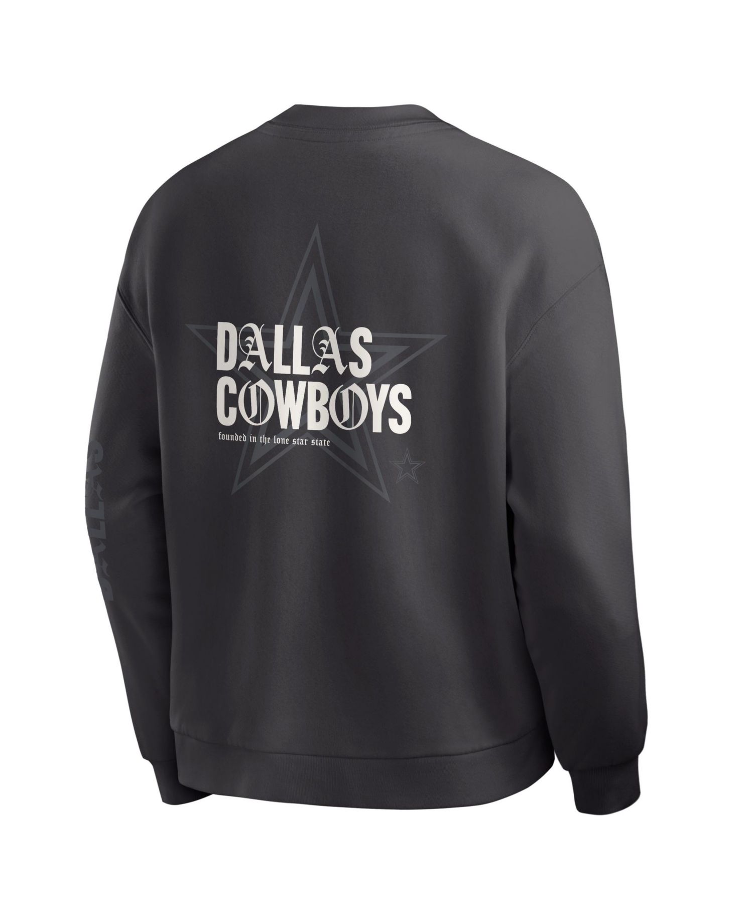 Men's Black Dallas Cowboys Oversized Type Play Multi Sweatshirt