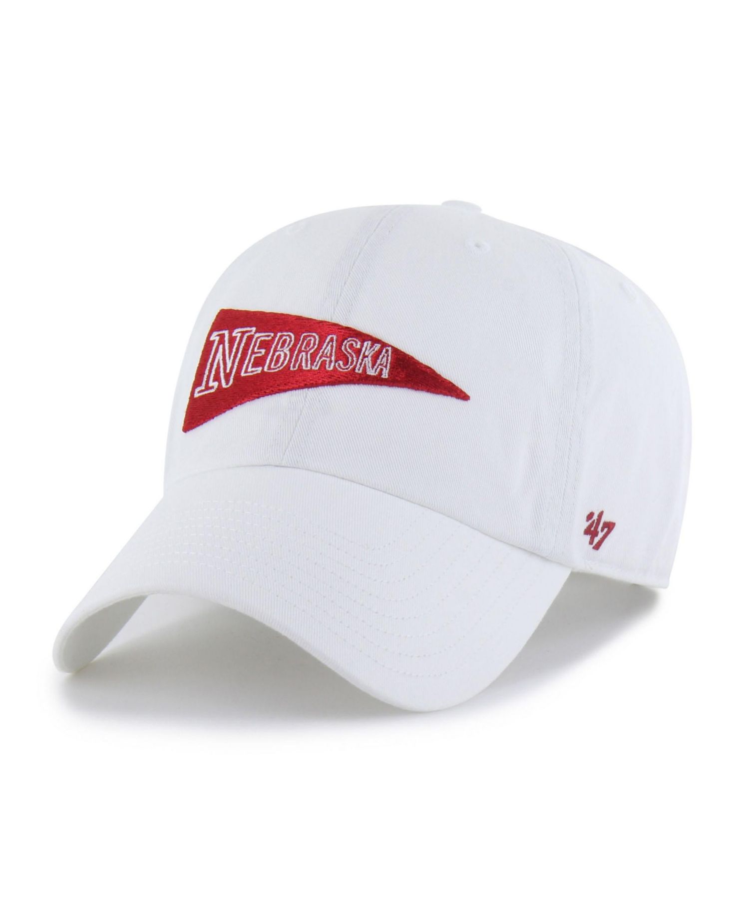 Men's White Nebraska Huskers Vault Clean Up Adjustable Hat