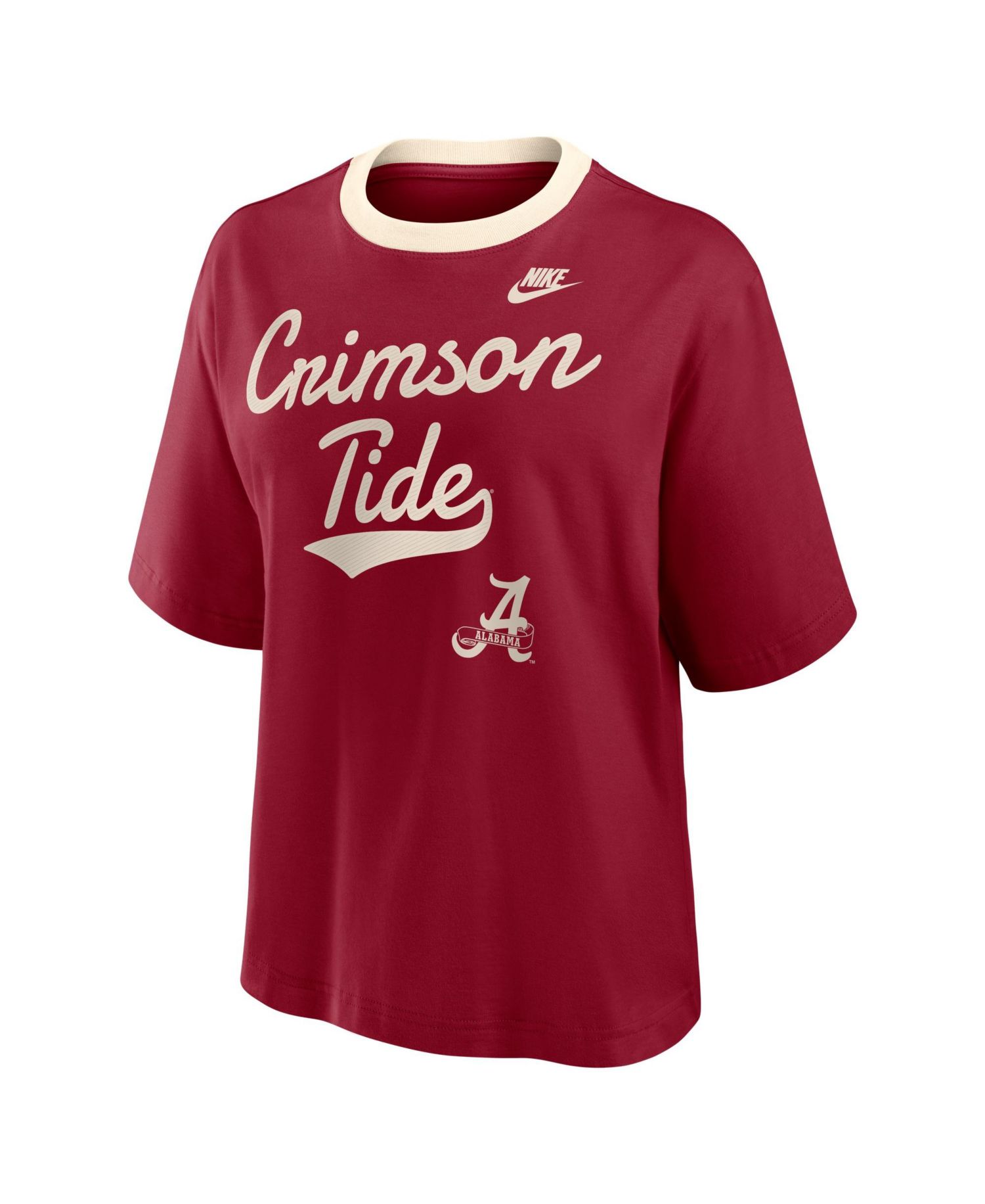 Women's Crimson Alabama Crimson Tide Legacy Fight Song Boxy T-Shirt
