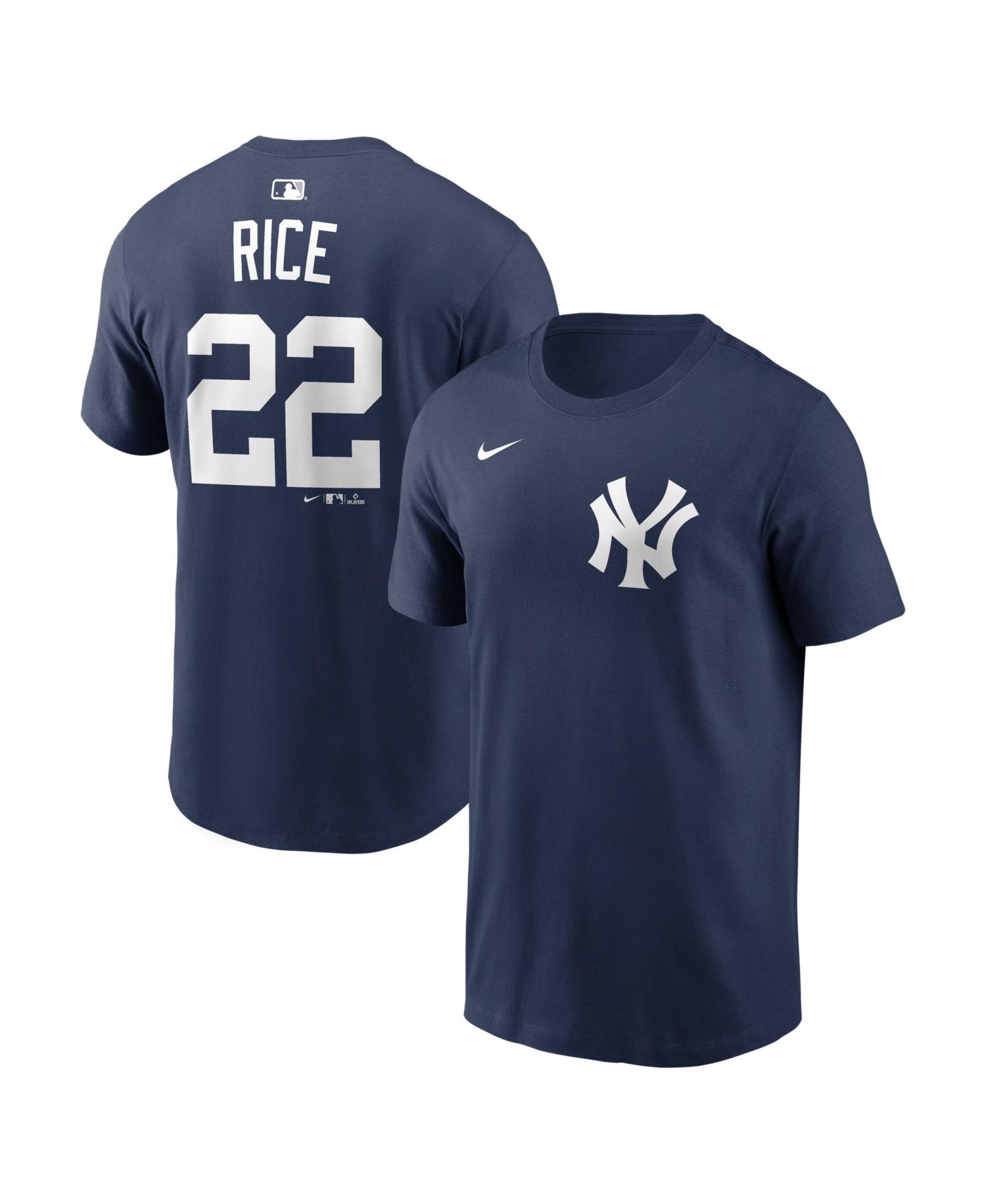 Name & Number T-Shirt Ben Rice Navy New York Yankees Name & Number T-Shirt