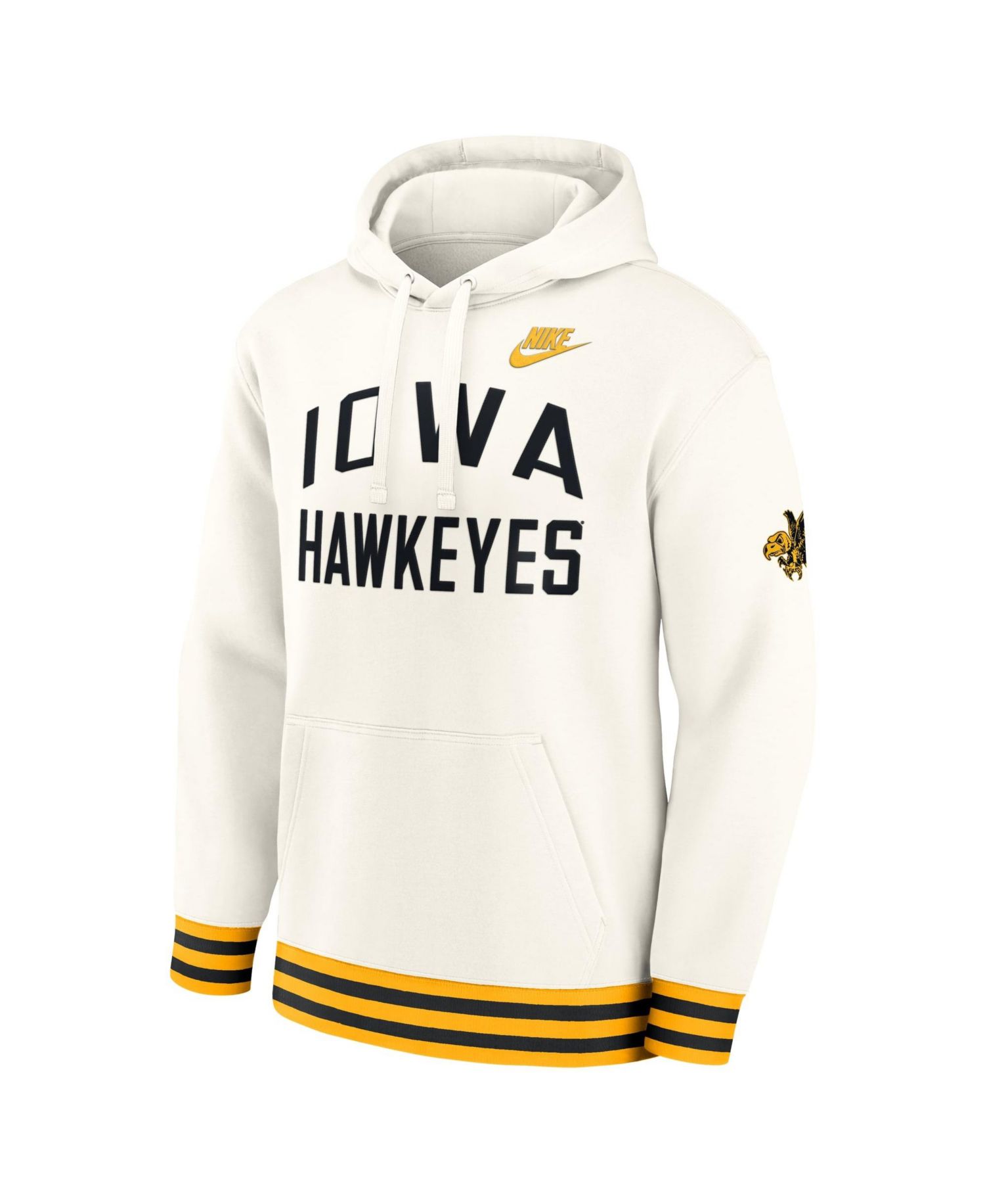 Men's Cream Iowa Hawkeyes Legacy Retro Pullover Hoodie
