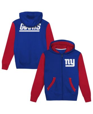 Toddler  Royal/Red New York Giants Stadium Colorblock Full-Zip Hoodie