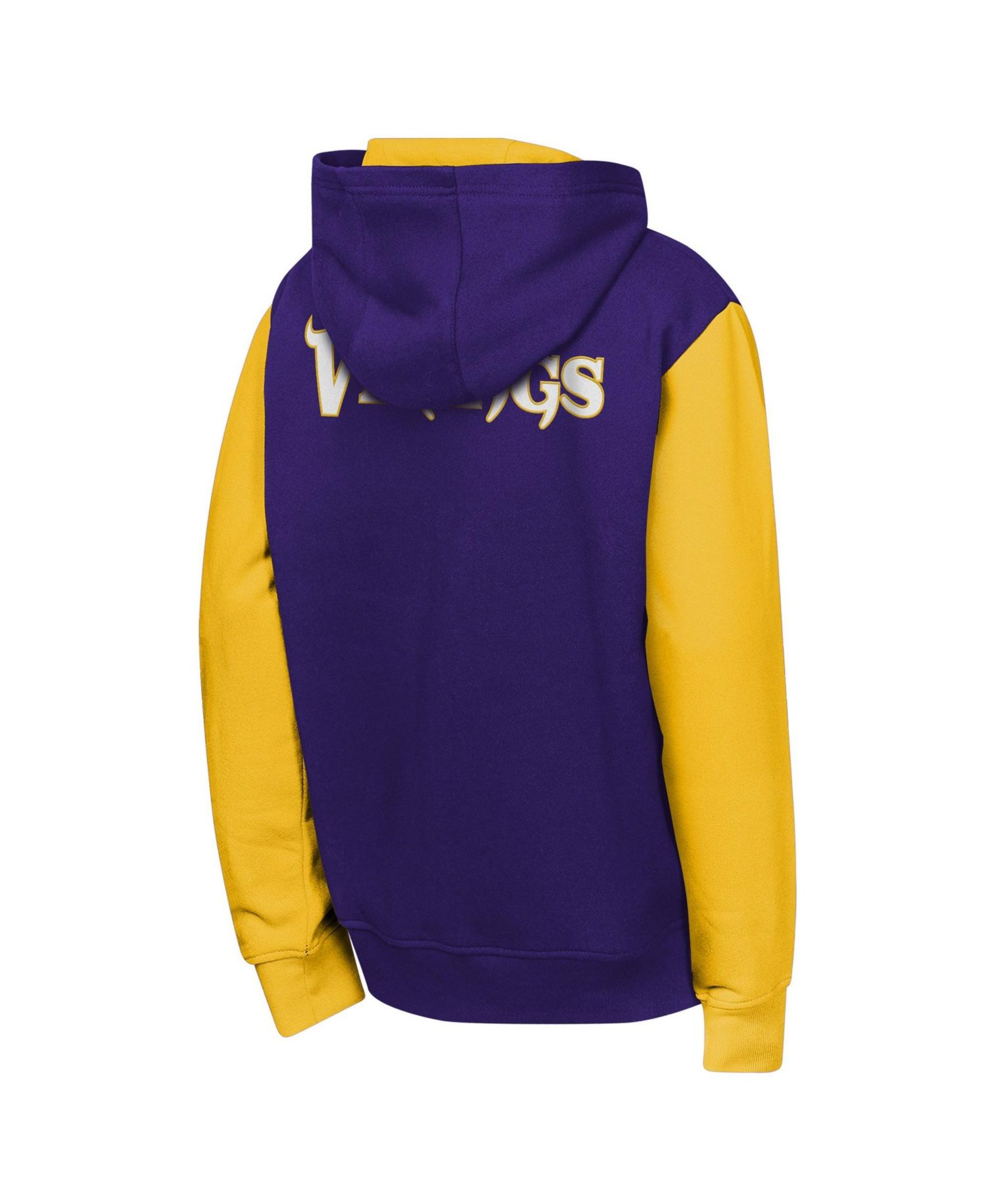 Big Boys and Girls Purple Minnesota Vikings Stadium Color block Full-Zip Hoodie