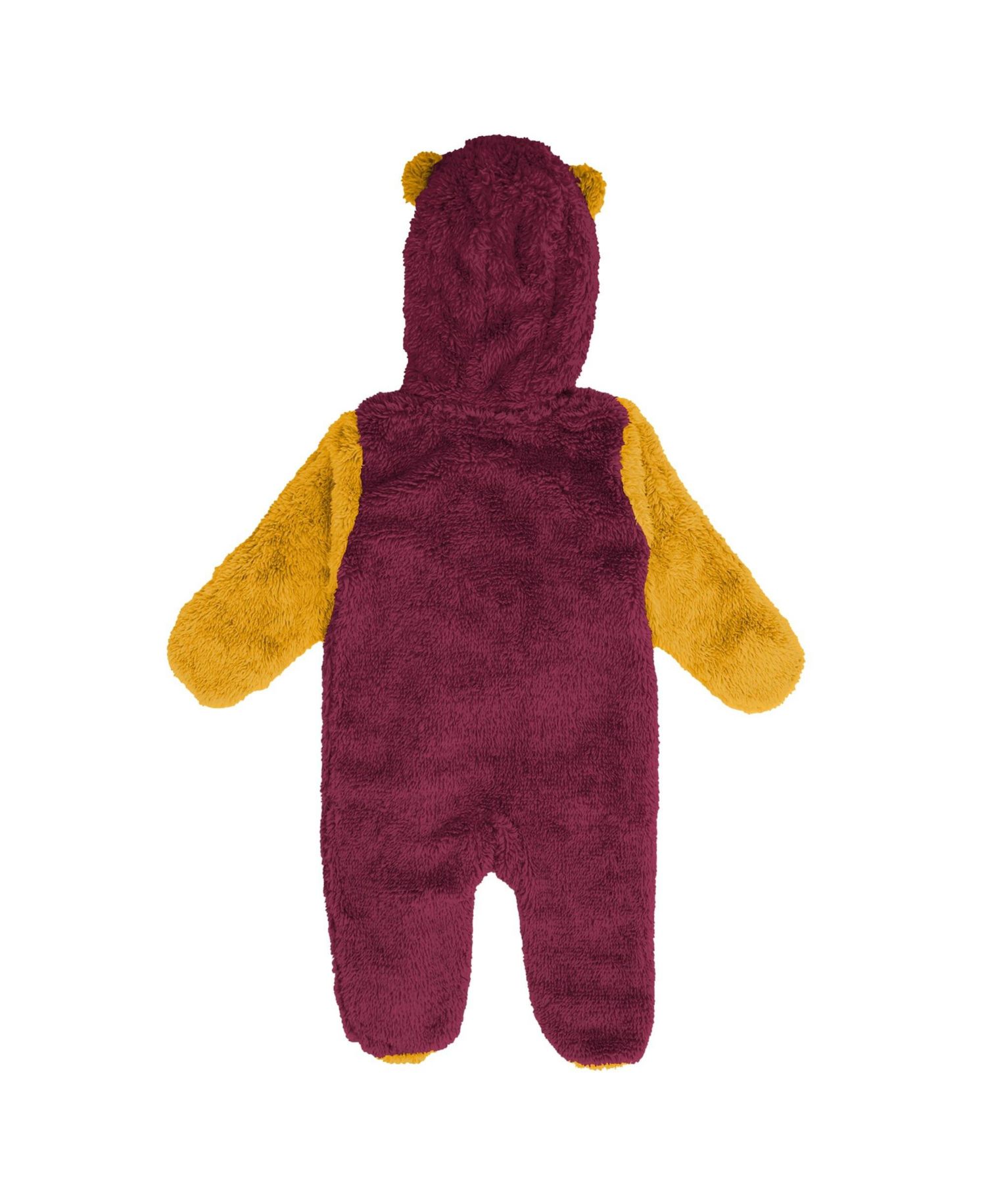 Baby Boys and Girls Burgundy Washington Commanders Teddy Fleece Bunting Full-Zip Sleeper