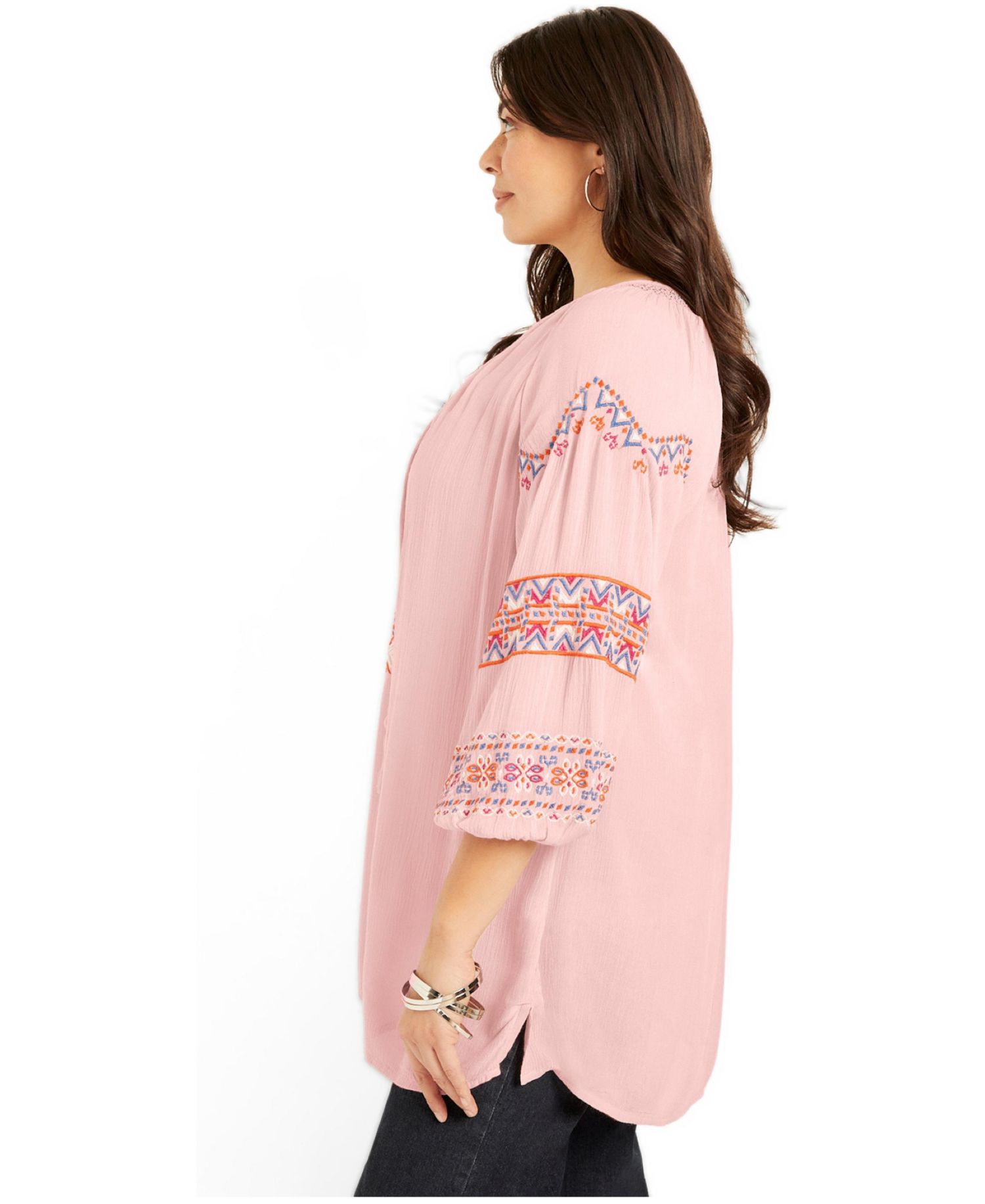 Women's June and Vie Embroidered Peasant Blouse