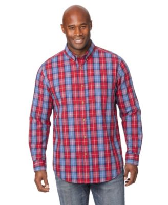 Big & Tall Long Sleeve Wrinkle Free Sport Shirt