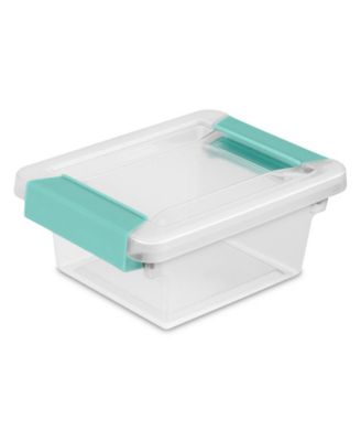 Plastic Mini Clip Storage Box Container with Latching Lid, 24 Pack