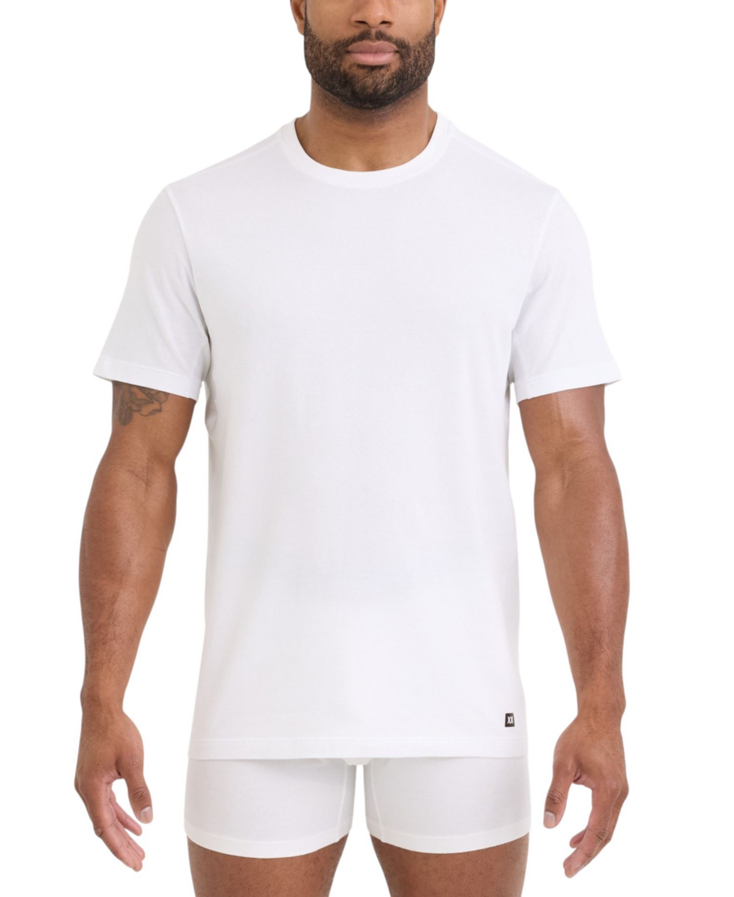 Men's DropTemp® Dry Cotton Rib Stitch Crew Neck T-Shirt, 2-Pack