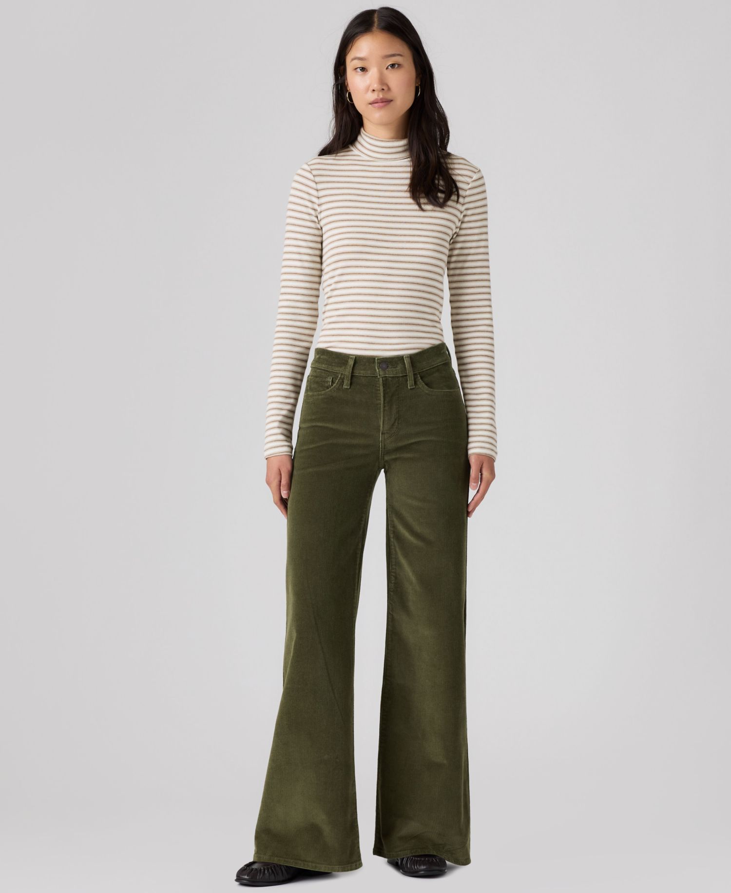 Corduroy 318 Shaping Wide-Leg Pants
