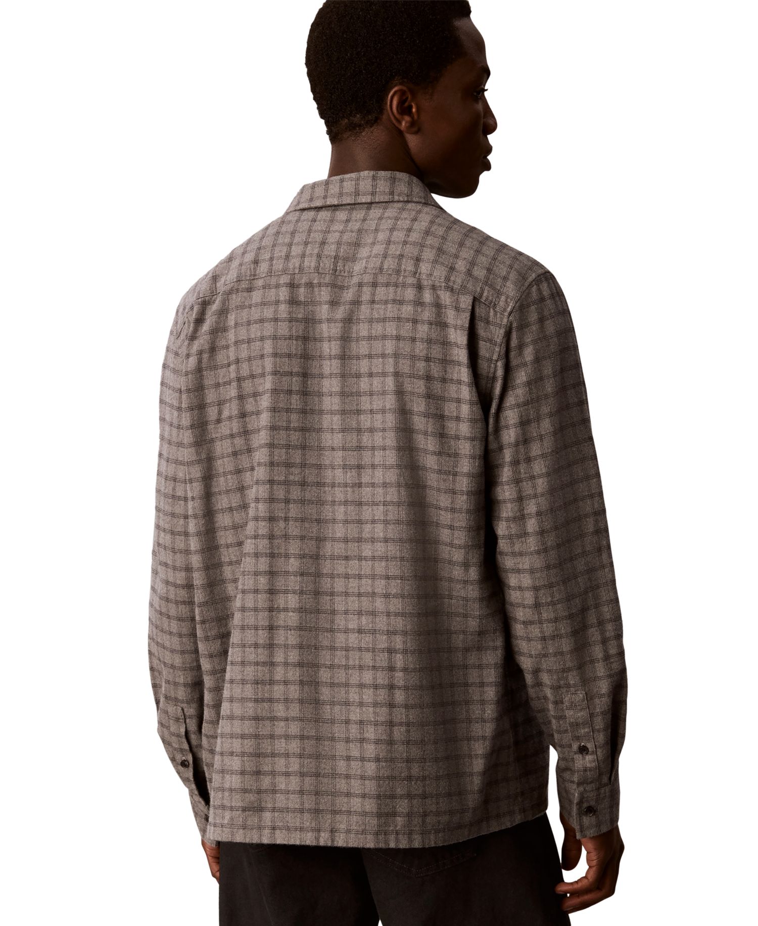 Men's Melange Flannel Classic-Fit Button-Down Shirt