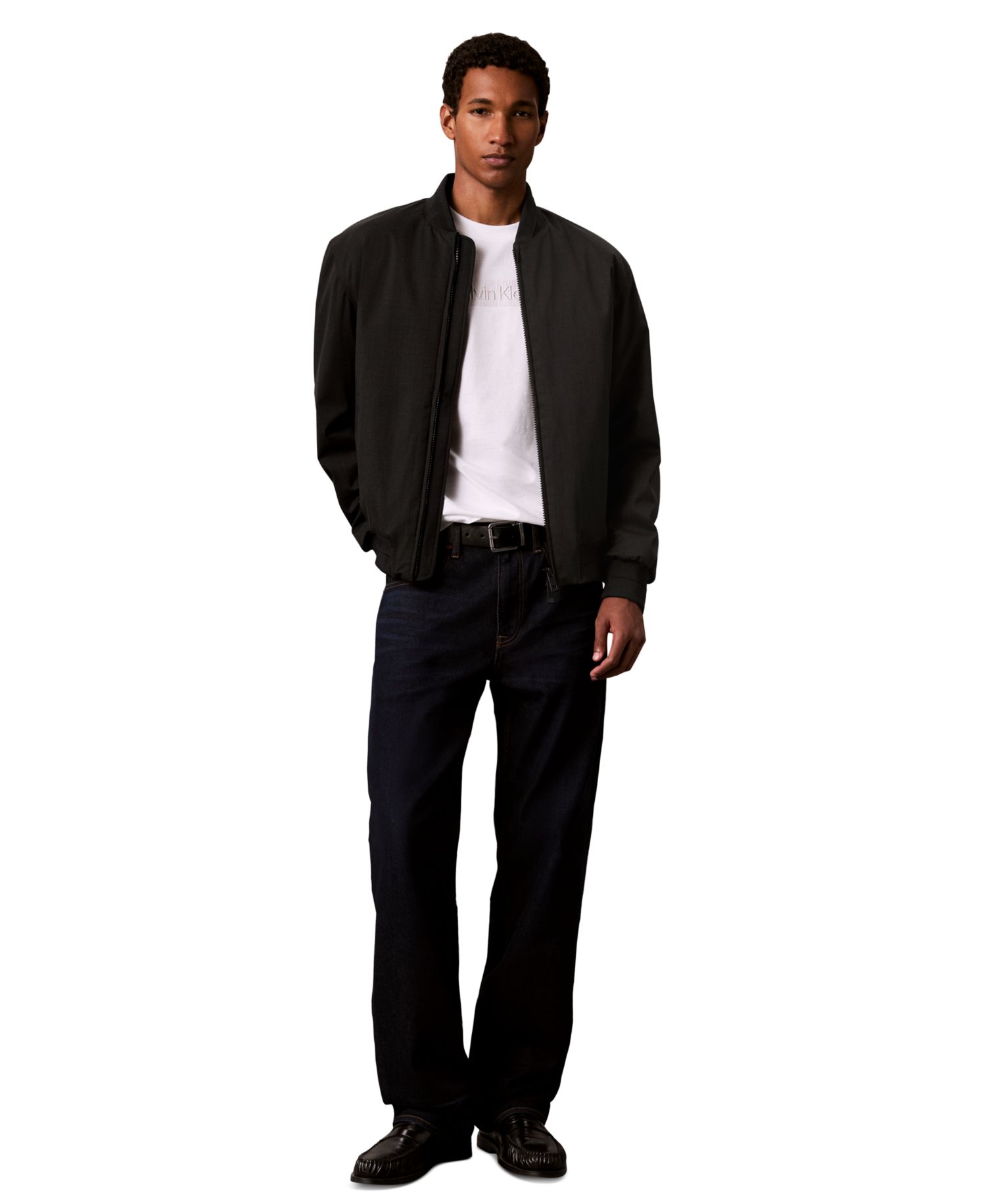 Men's Classic-Fit Twill Bomber Jacket