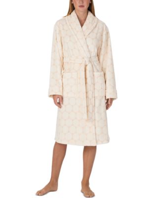 Women's Two-Tone Burn-Out Plush Robe