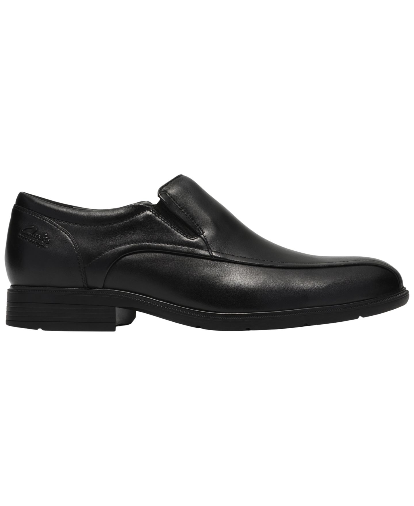 Мужские туфли Clarks Steadwell Step Waterproof Leather, цвет: Чёрный кожаный — фото 2
