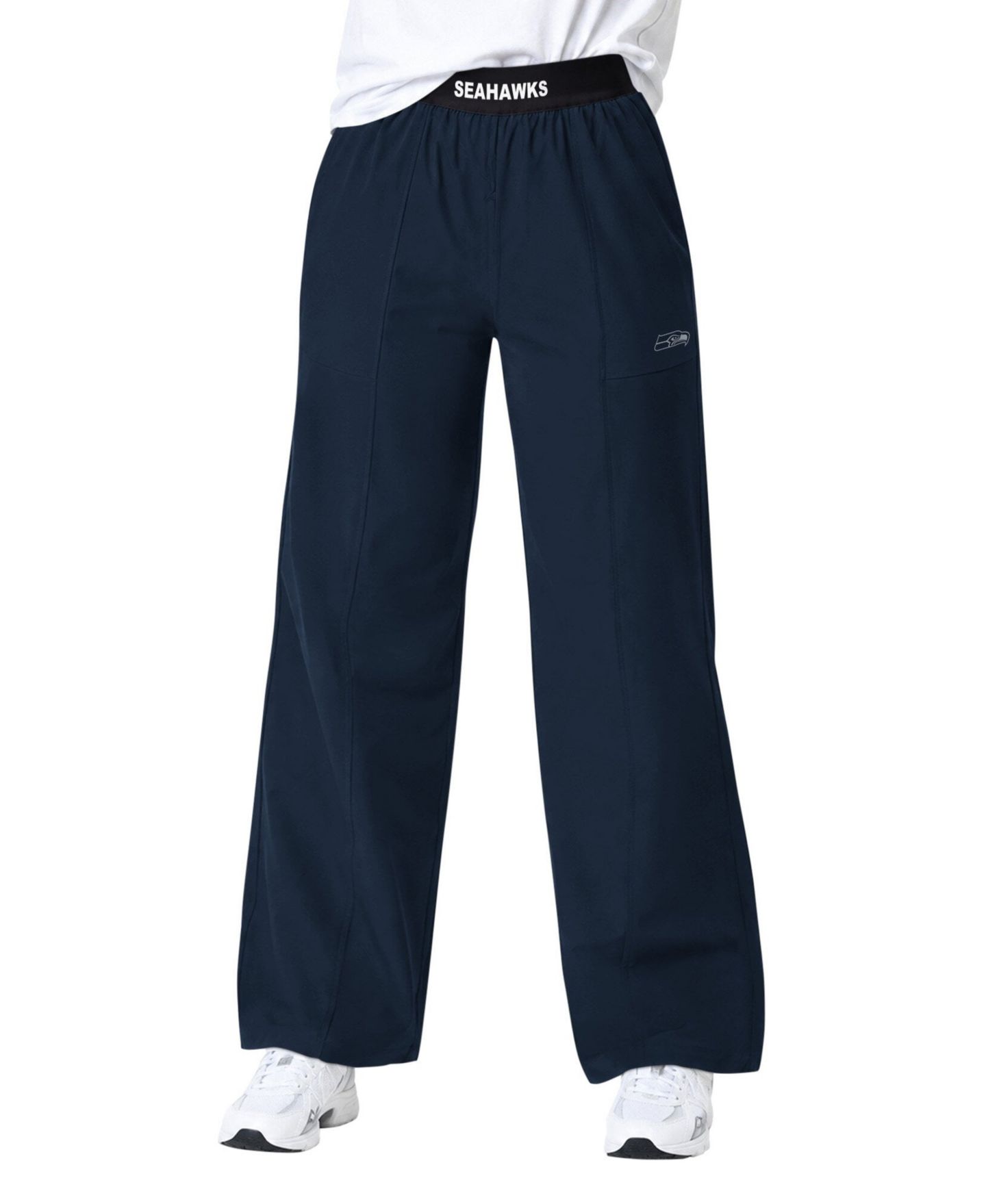 Женские брюки Starter Navy Seattle Seahawks Athleisure Wide-Leg — фото 1
