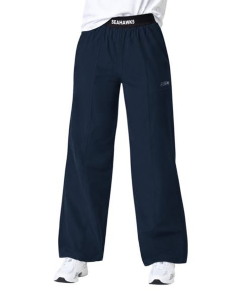 Женские брюки Starter Navy Seattle Seahawks Athleisure Wide-Leg