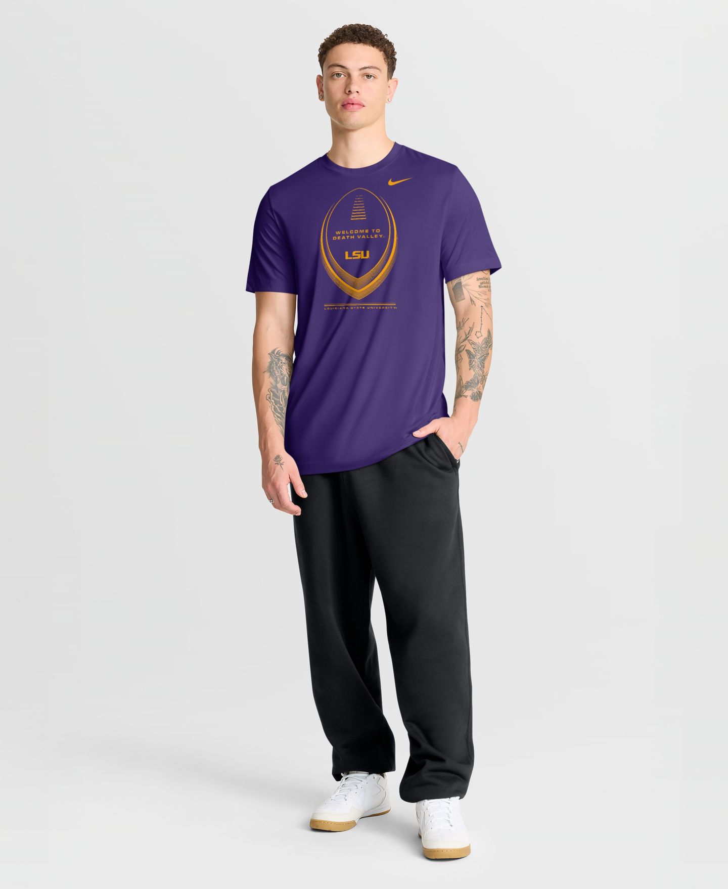 Мужская футболка Nike Purple LSU Tigers Primetime Legend Football Icon Dri-FIT — фото 2