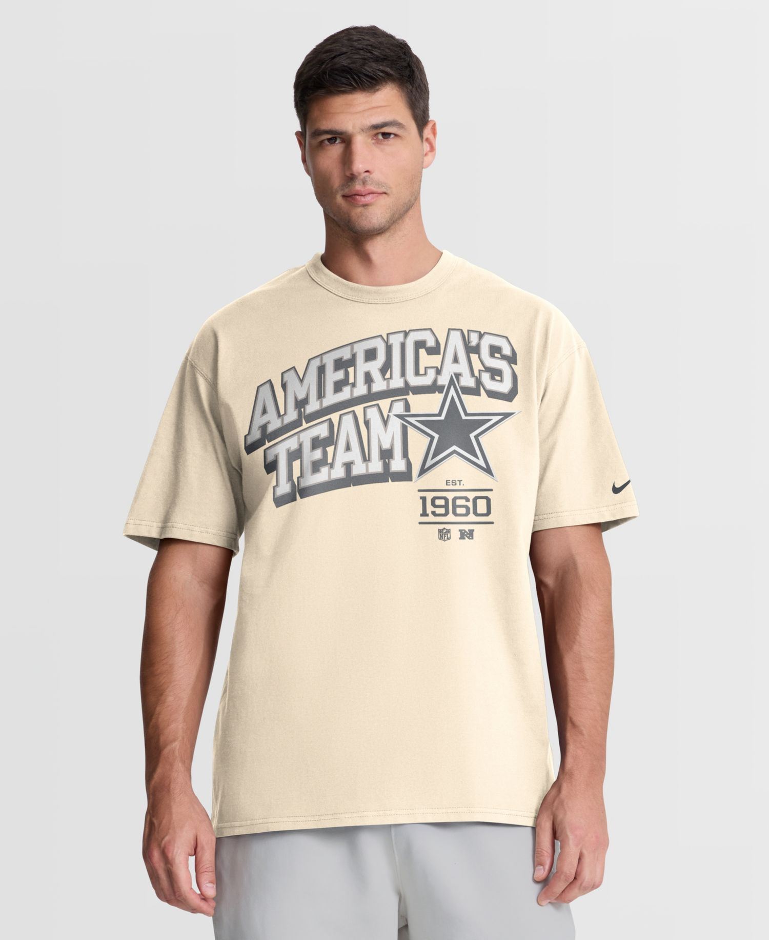 Men's Natural Dallas Cowboys Vintage Mod Blown Away Max90 T-Shirt