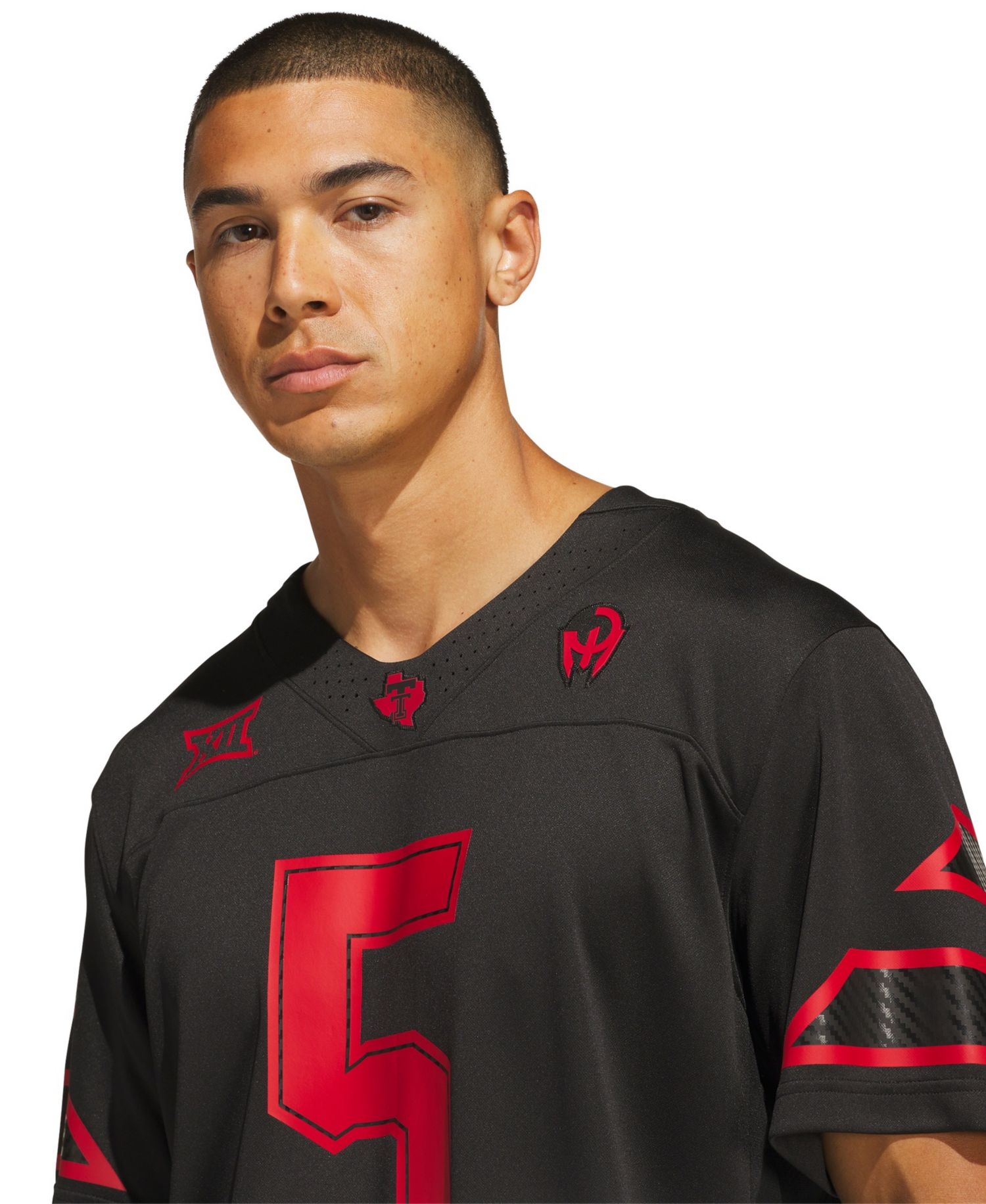 Men's Patrick Mahomes Black Texas Tech Red Raiders Let's Ride Premier Jersey