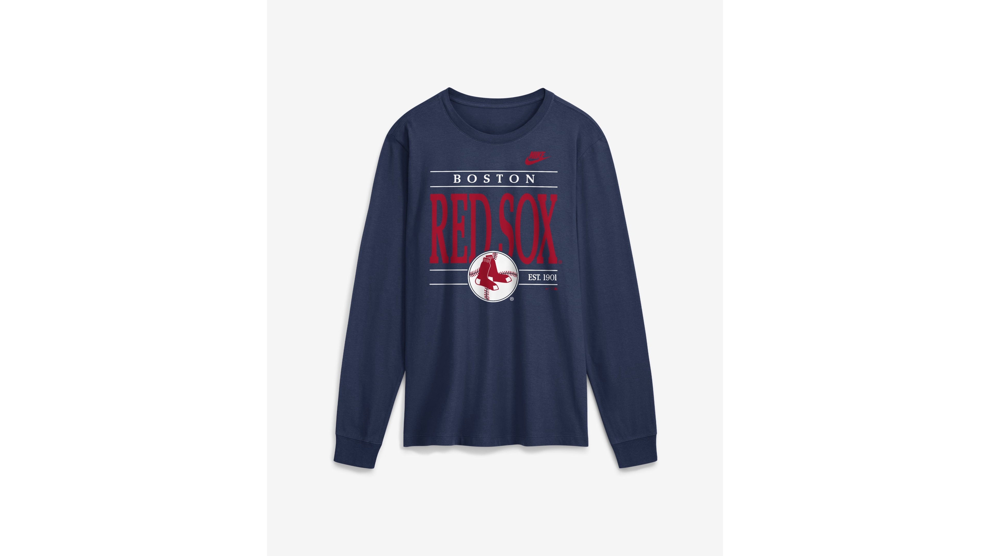 Nike Men's Navy Boston Red Sox Cooperstown Graphic Long Sleeve T-Shirt