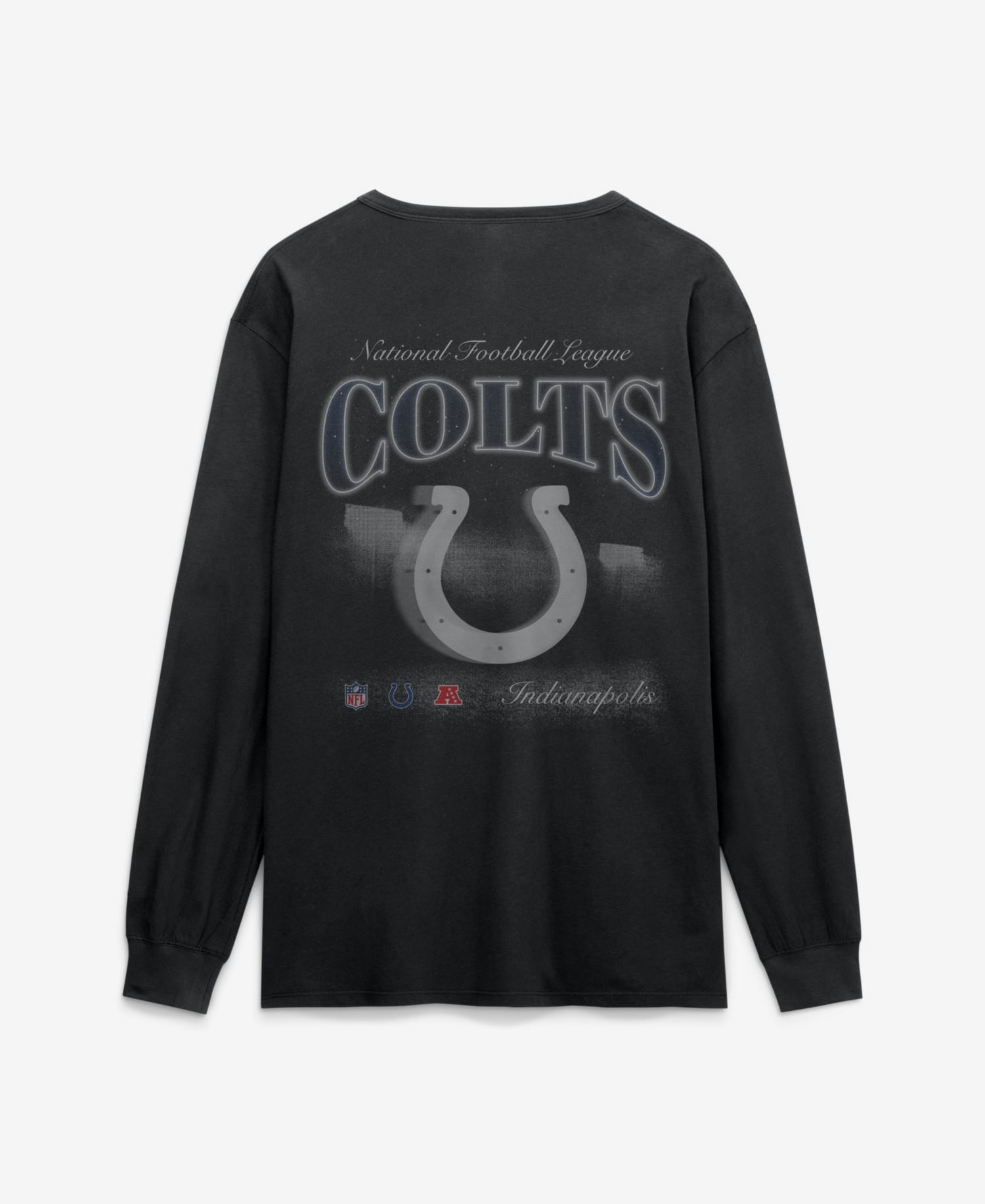 Men's Black Indianapolis Colts Midnight Falls Long Sleeve T-Shirt