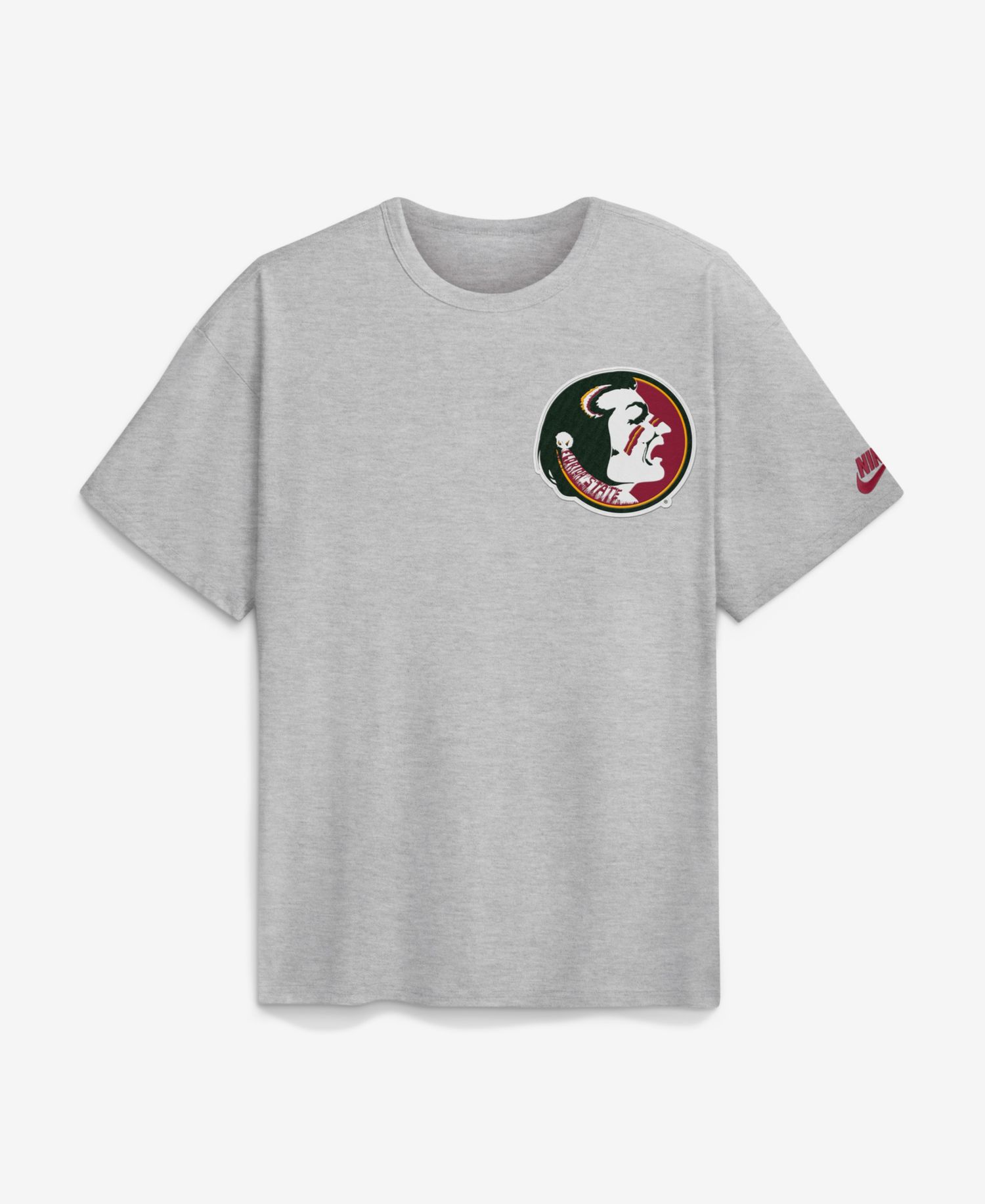 Men's Heather Gray Florida State Seminoles Legacy Logo Max90 T-Shirt