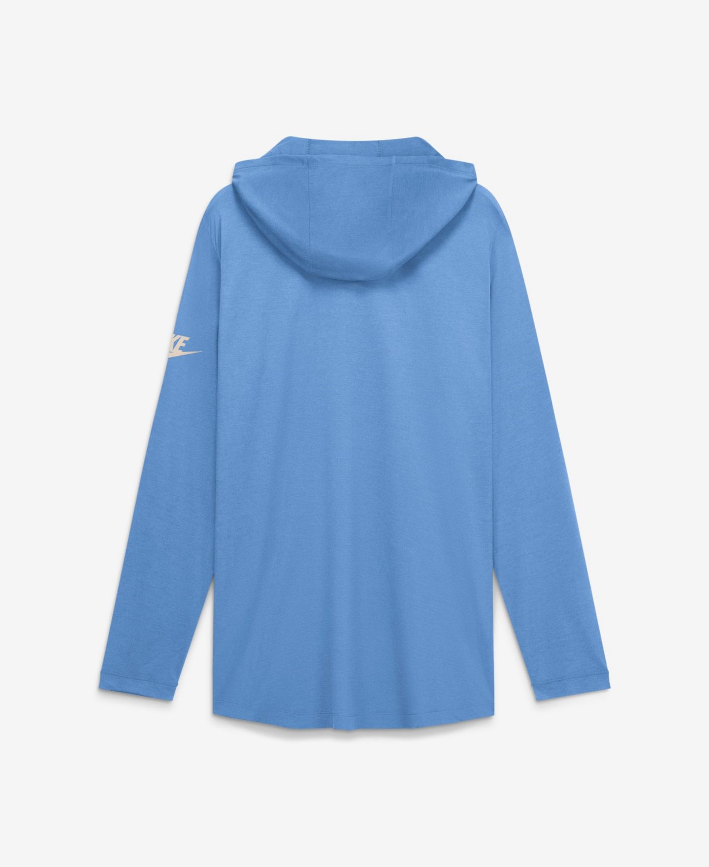 Мужские футболки Nike Carolina Blue North Carolina Tar Heels Legacy Arch Tri-Blend Long Sleeve Hooded — фото 2