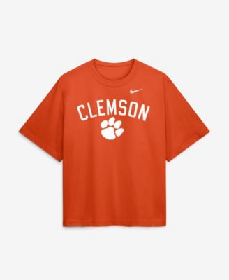Women's Orange Clemson Tigers Arch Logo Boxy T-Shirt