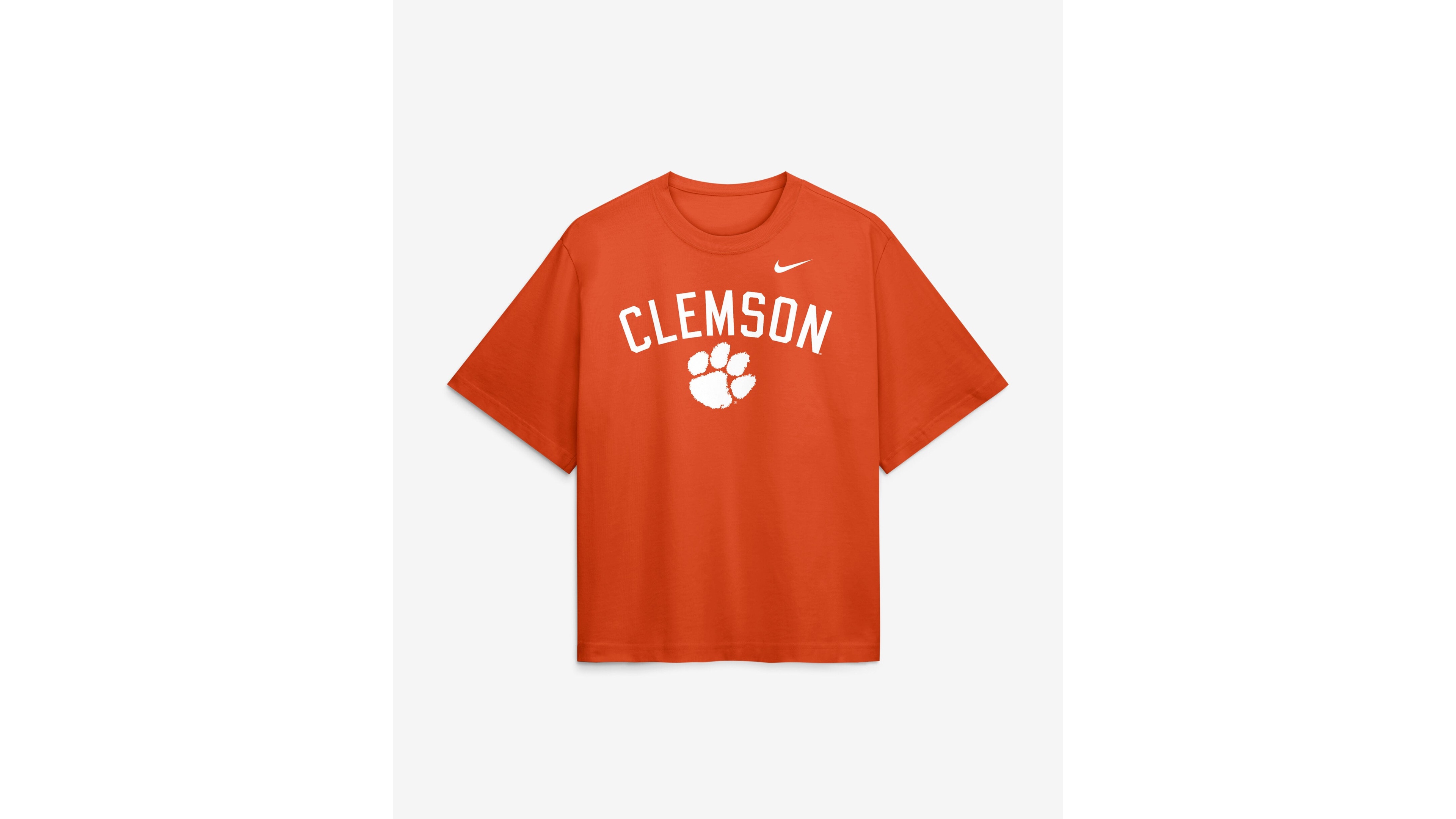 Nike Women's Orange Clemson Tigers Arch Logo Boxy T-Shirt