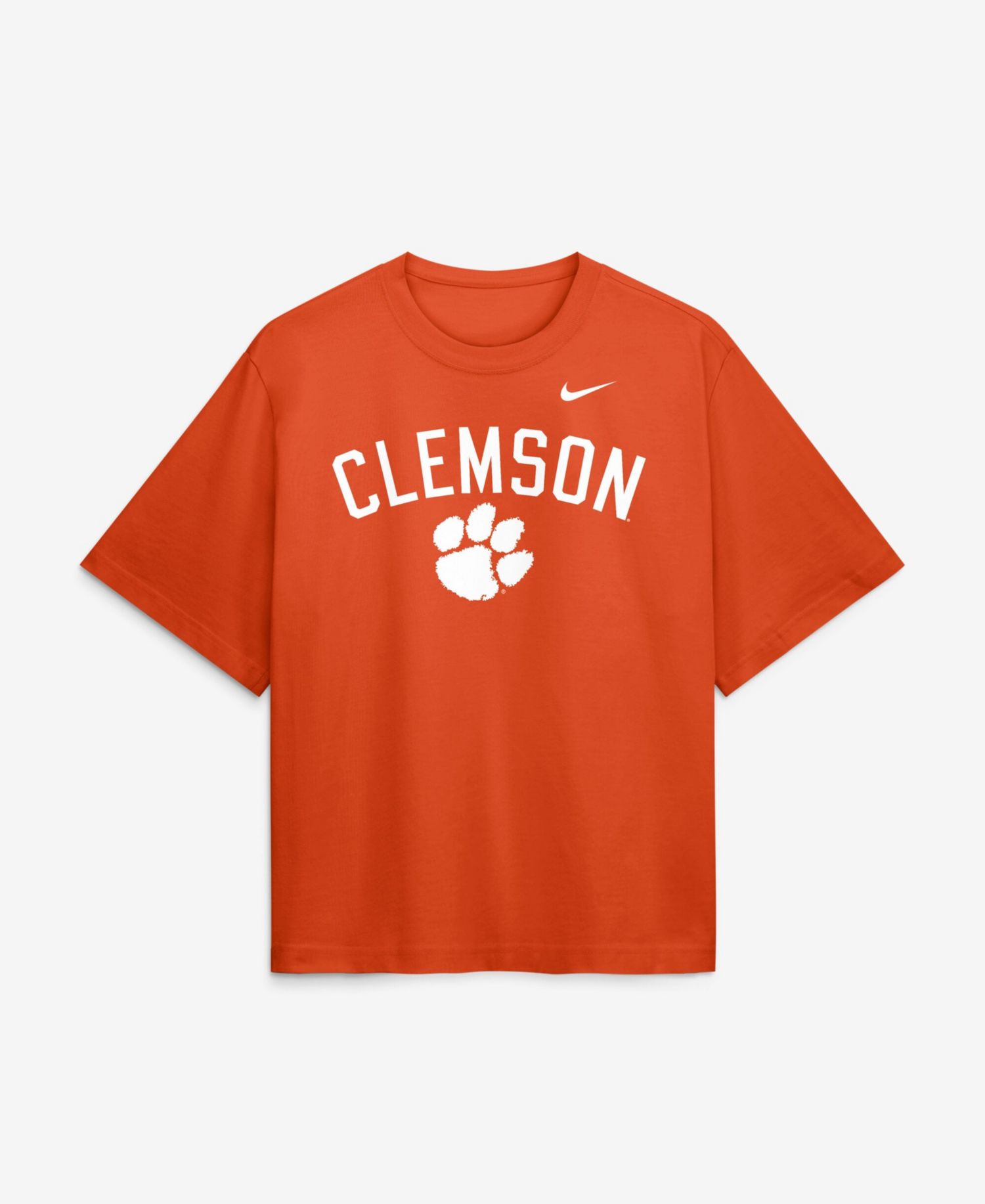 Women's Orange Clemson Tigers Arch Logo Boxy T-Shirt