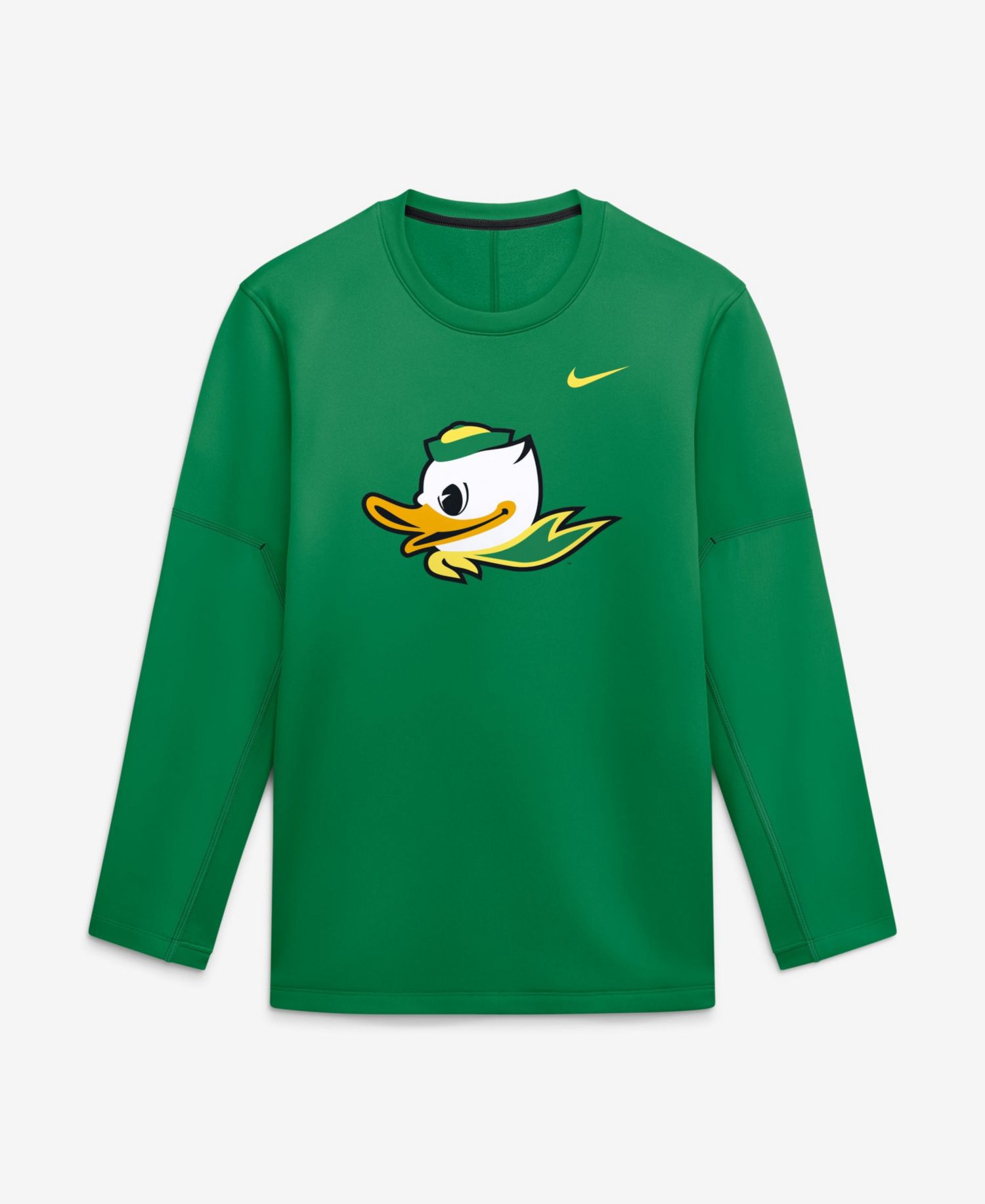 Men's Green Oregon Ducks 2026 Sideline Coaches Therma-FIT Long Sleeve Top