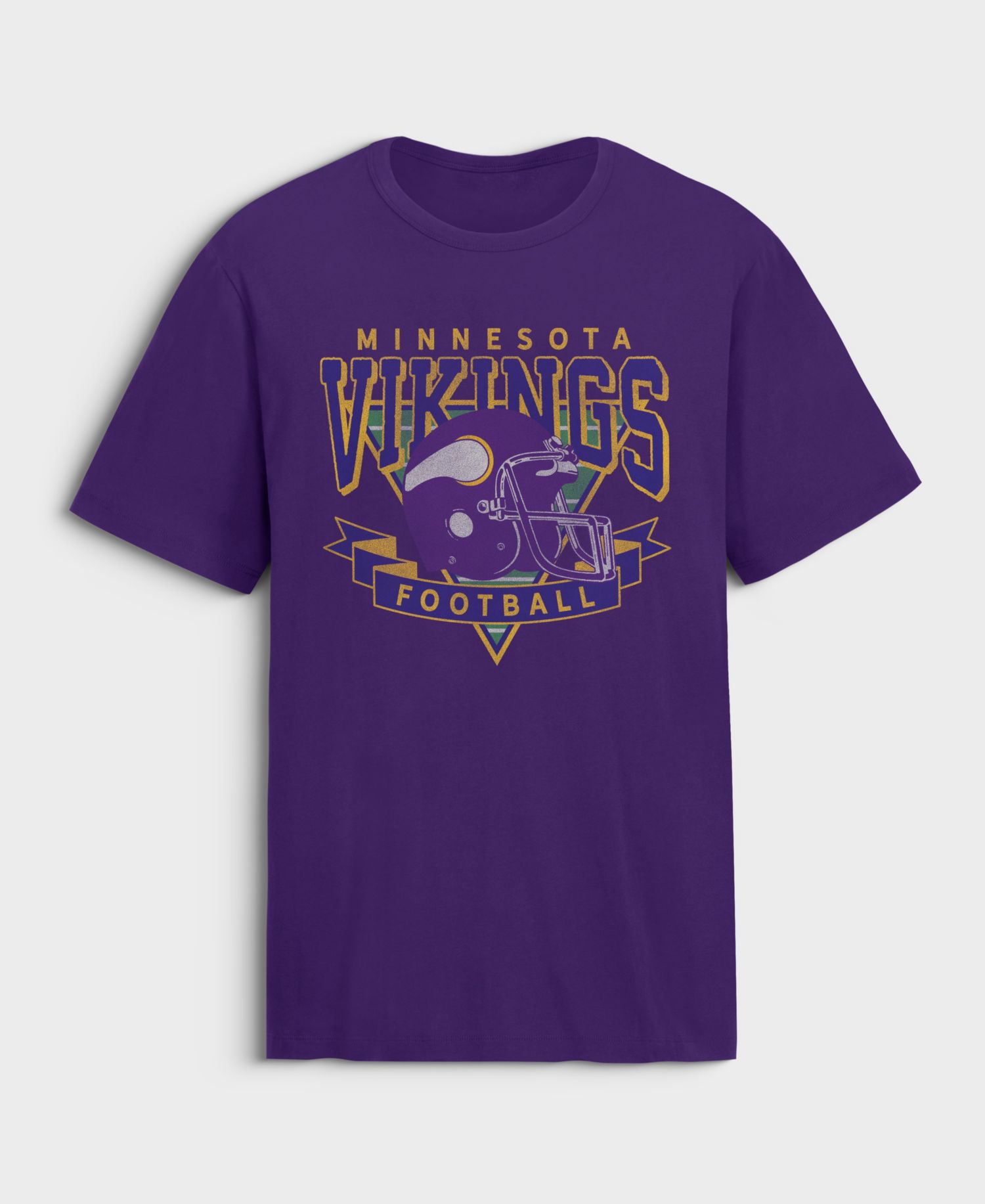 Men's Purple Minnesota Vikings Old Fashion Rushing Legacy Cotton T-Shirt