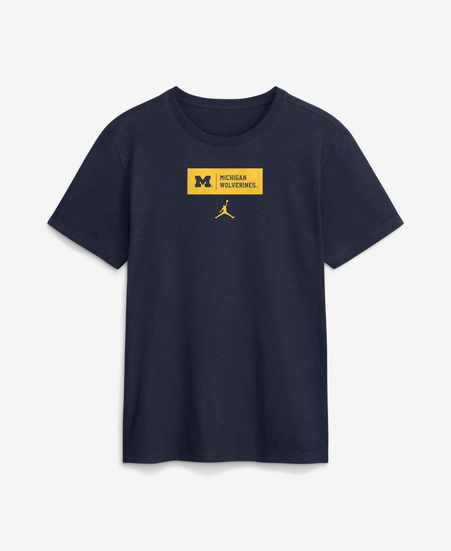 Мужская футболка Jordan Navy Michigan Wolverines Primetime Crew — фото 3