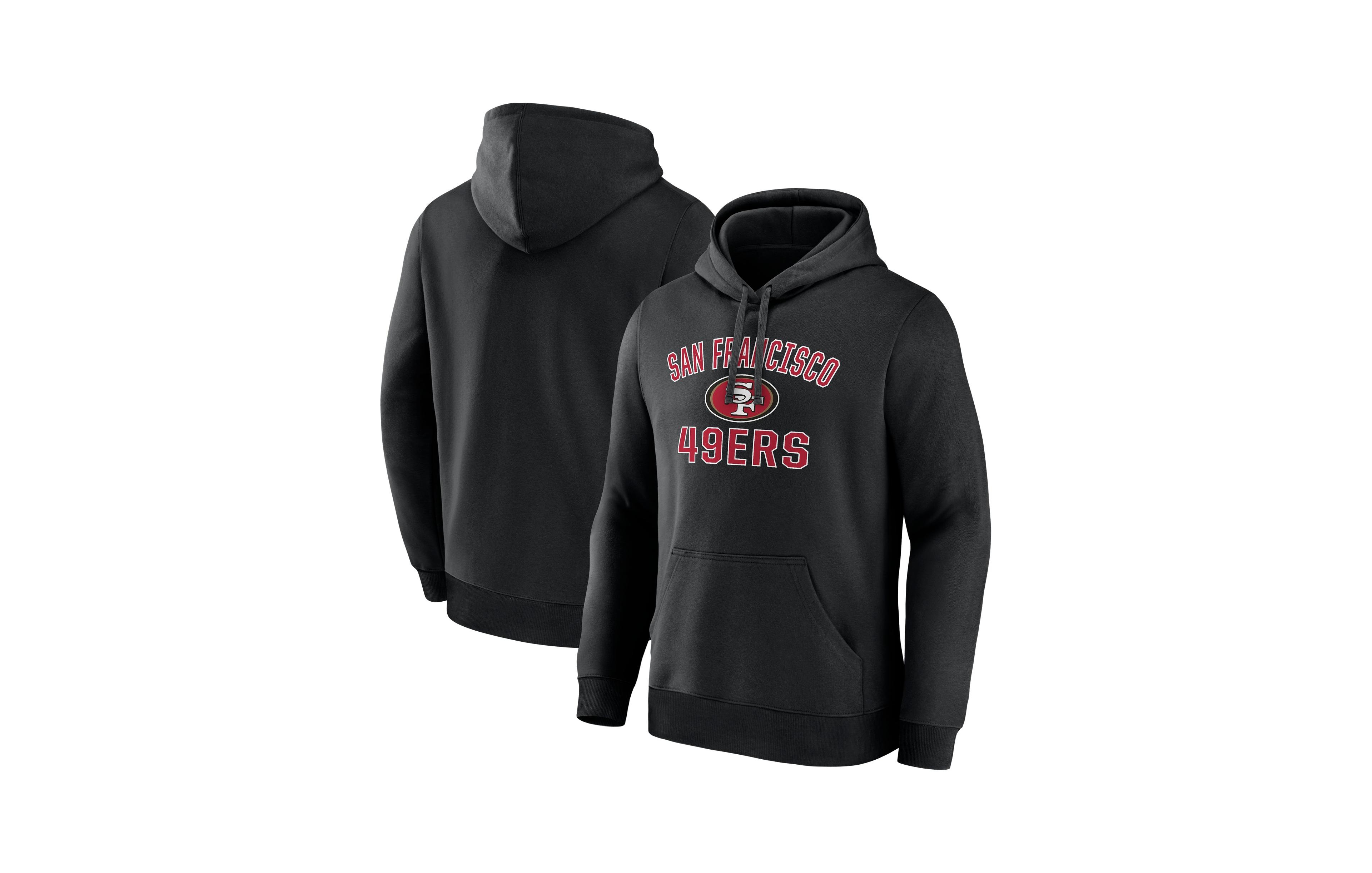 Logo Athletic Men's Black San Francisco 49ers Arch Victory Hoodie
