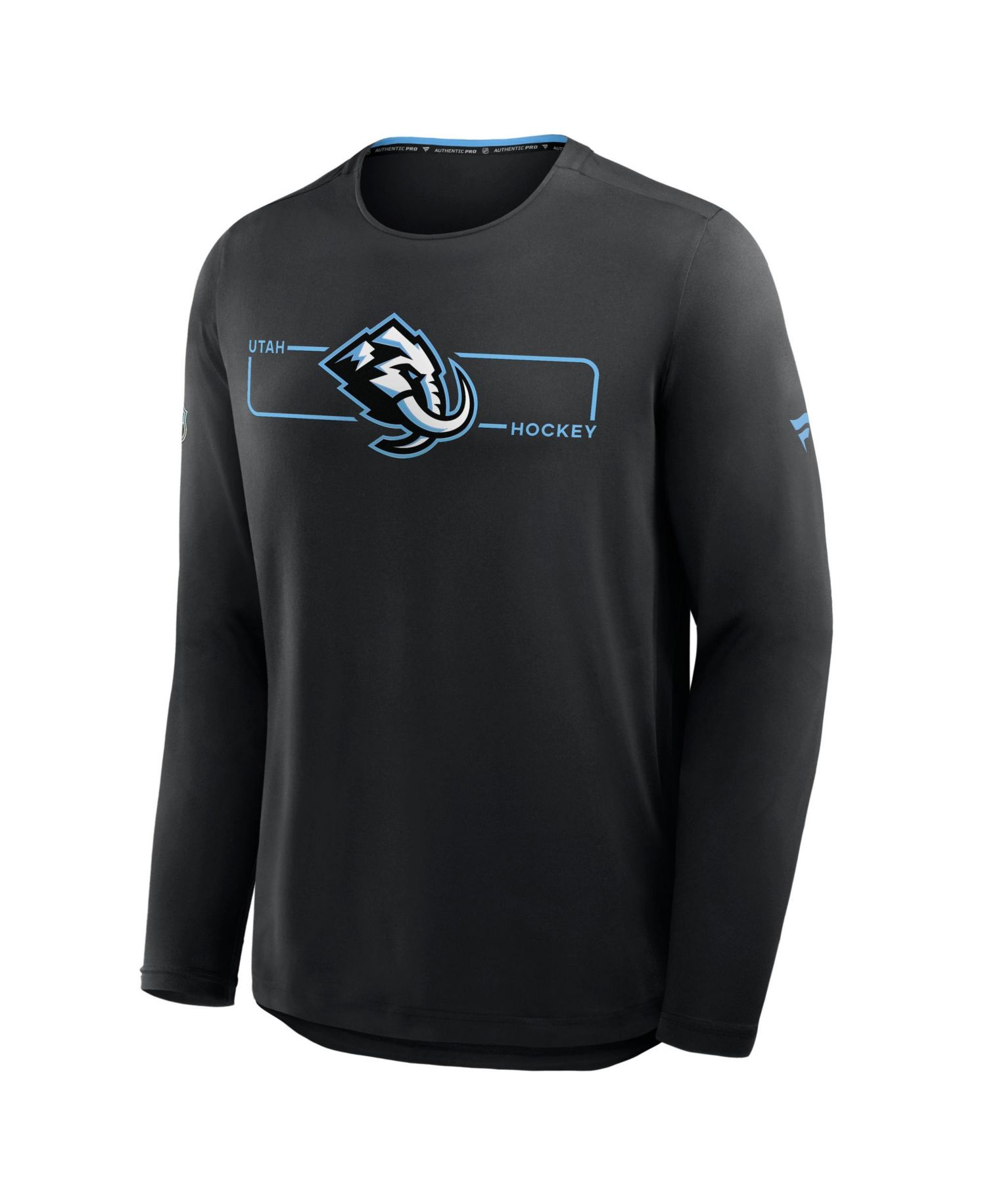 Men's Black Utah Mammoth Authentic Pro Rink Tech Long Sleeve T-Shirt