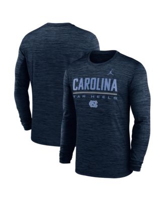 Men's Navy North Carolina Tar Heels Sideline Velocity Dri-FIT Long Sleeve T-Shirt