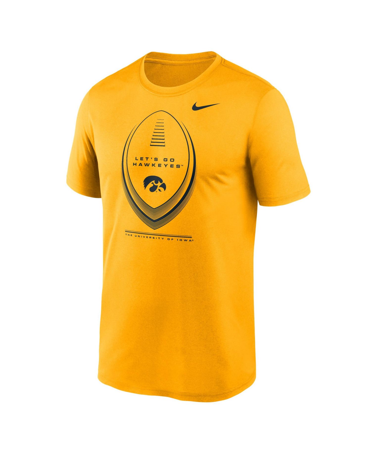Men's Gold Iowa Hawkeyes Primetime Legend Football Icon Dri-FIT T-Shirt