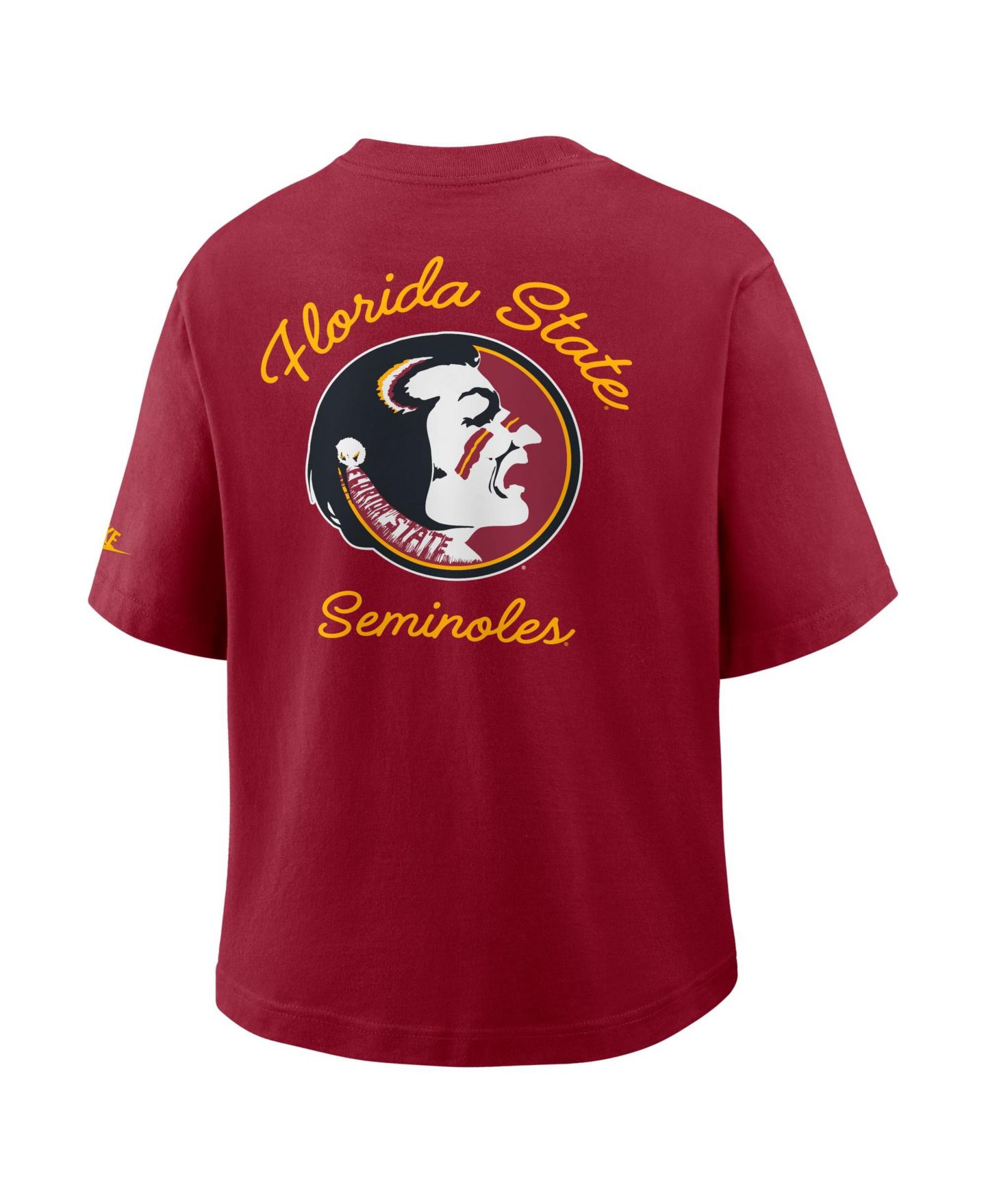 Женская футболка Nike Garnet Florida State Seminoles Legacy Pocket Boxy — фото 4