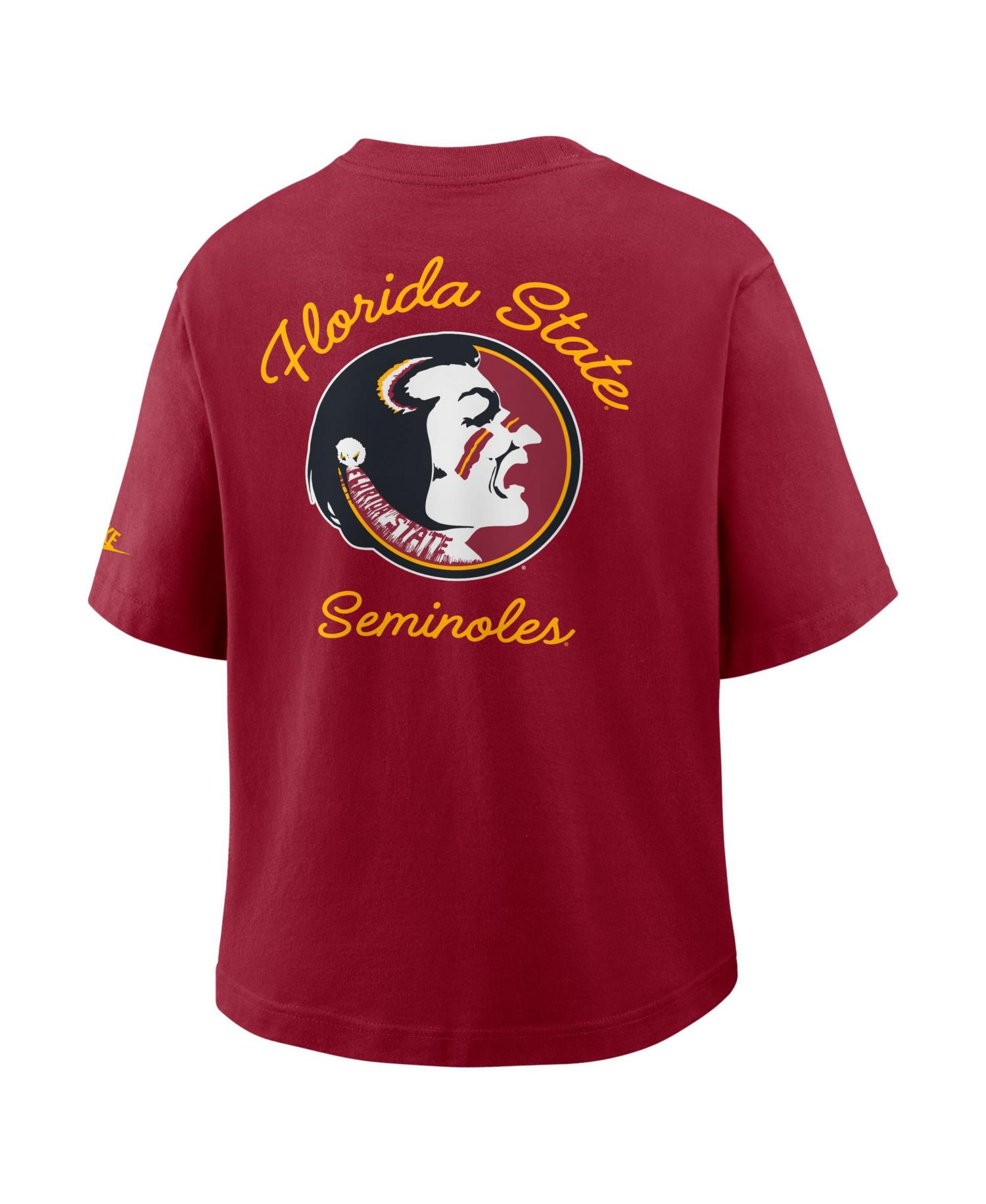 Women's Garnet Florida State Seminoles Legacy Pocket Boxy T-Shirt