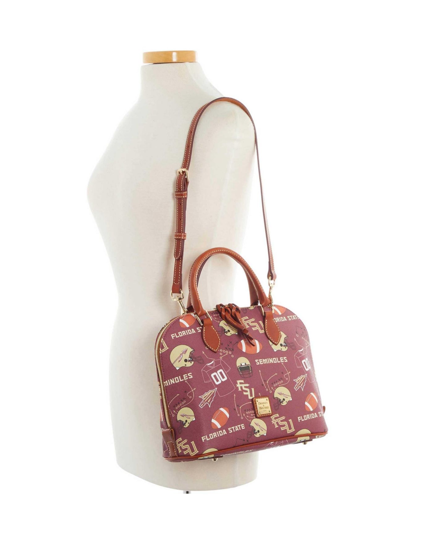 Женская сумка Dooney & Bourke Florida State Seminoles Game Day Zip Satchel — фото 3