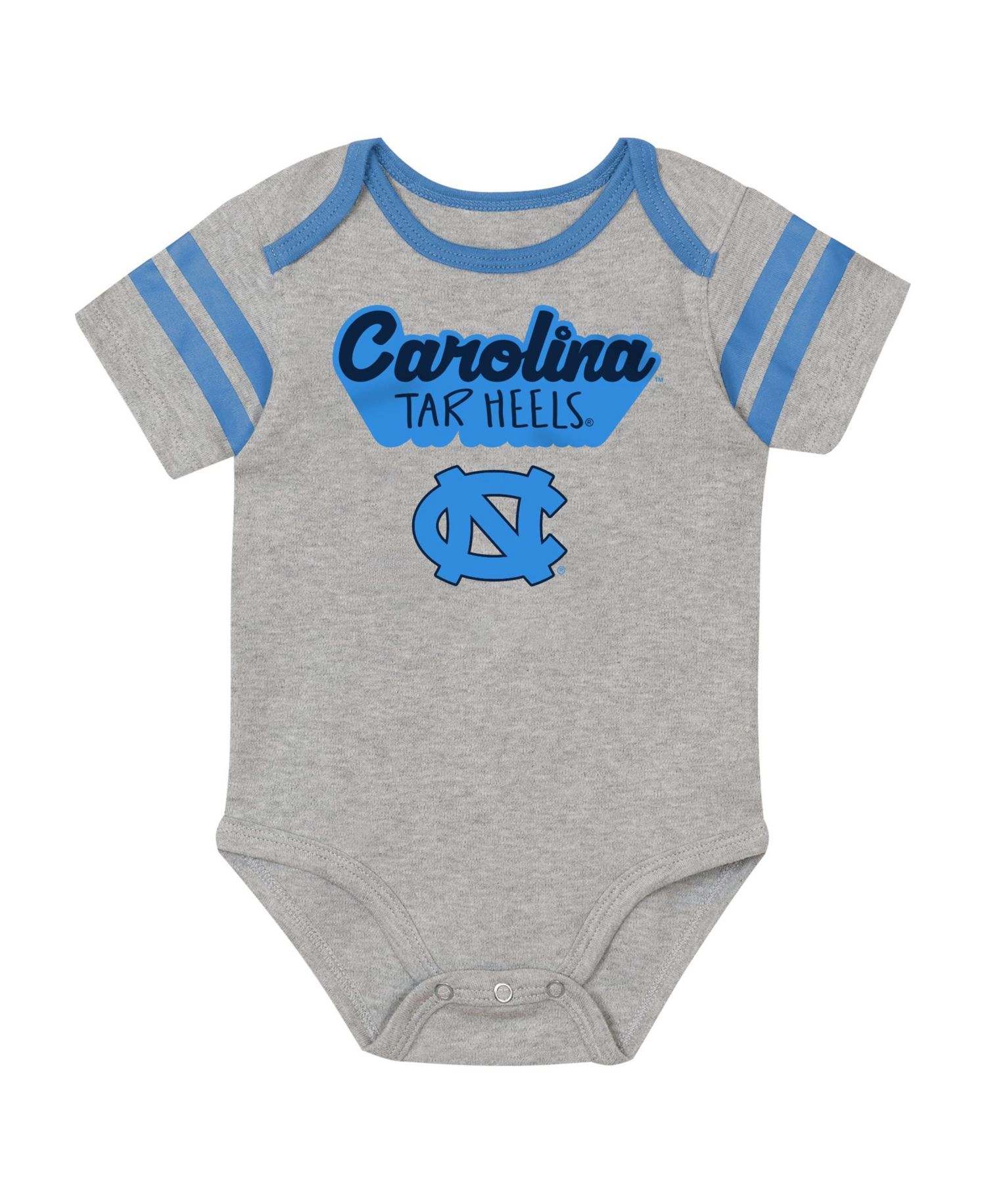 Baby Boys and Girls Carolina Blue North Carolina Tar Heels Star Player Three-Piece Bodysuit Set