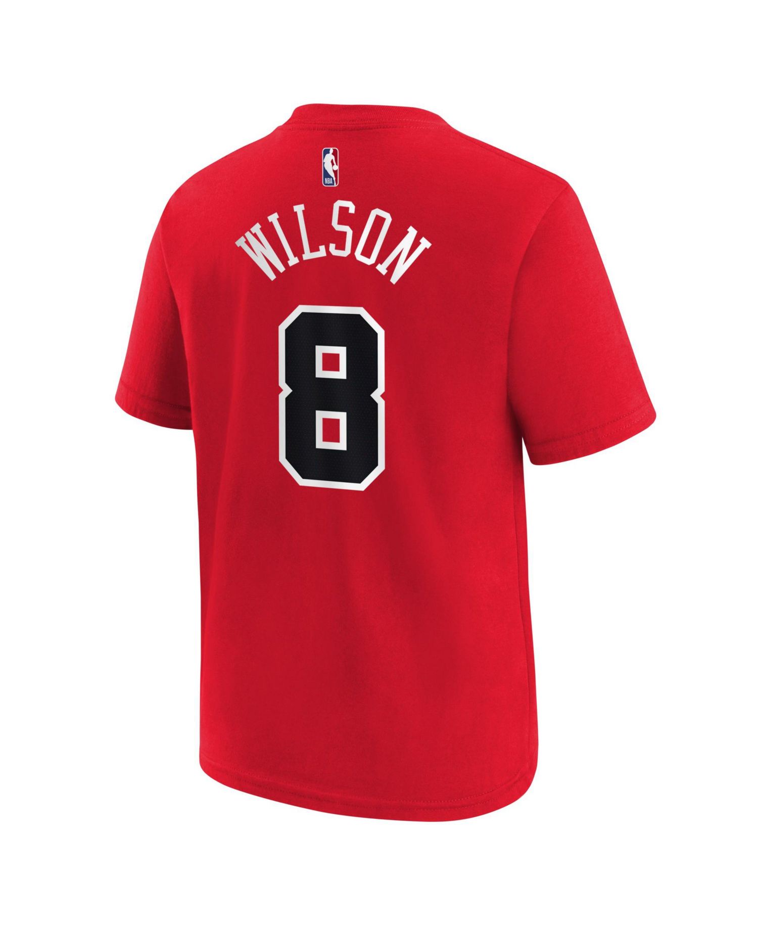 Big Boys and Girls Caleb Wilson Red Chicago Bulls Icon Name & Number T-Shirt