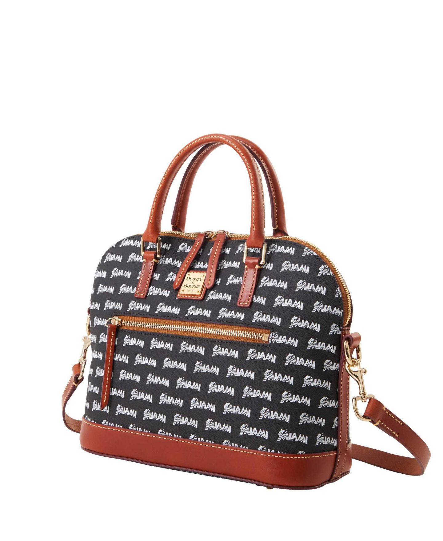 Женская сумка Dooney & Bourke Miami Marlins Signature Domed Zip Satchel Purse — фото 4