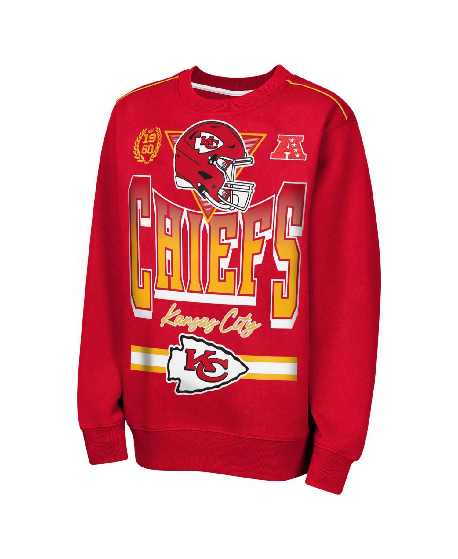 Big Boys and Girls Red Kansas City Chiefs Fleece Sweatshirt