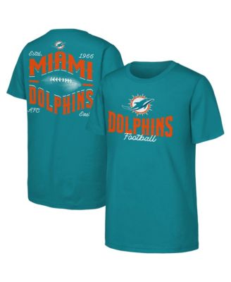 Big Boys and Girls  Aqua Miami Dolphins Top Pick T-Shirt