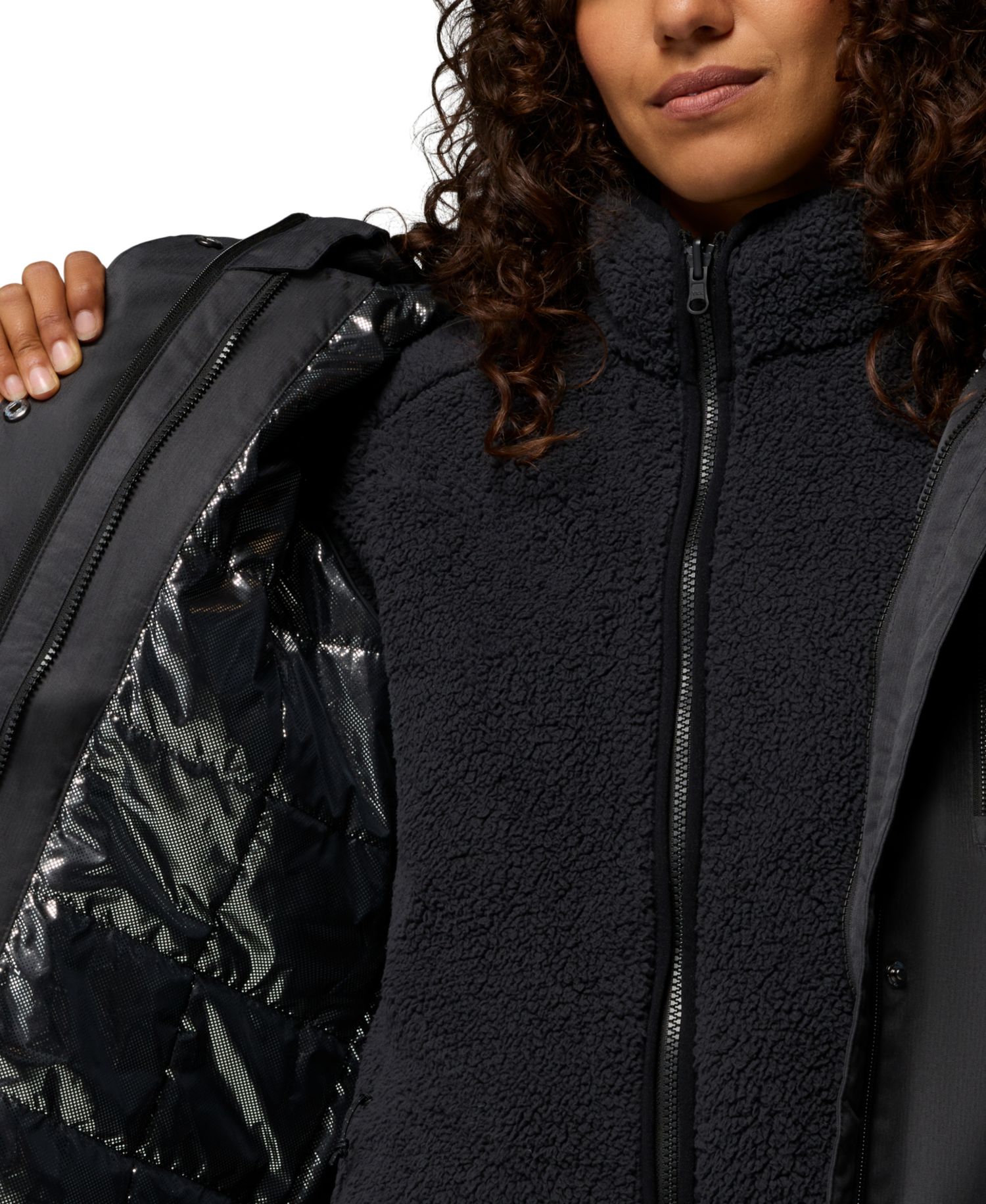 Women's Suttle Mountain Inte 3-in-1 Hooded Sherpa Jacket